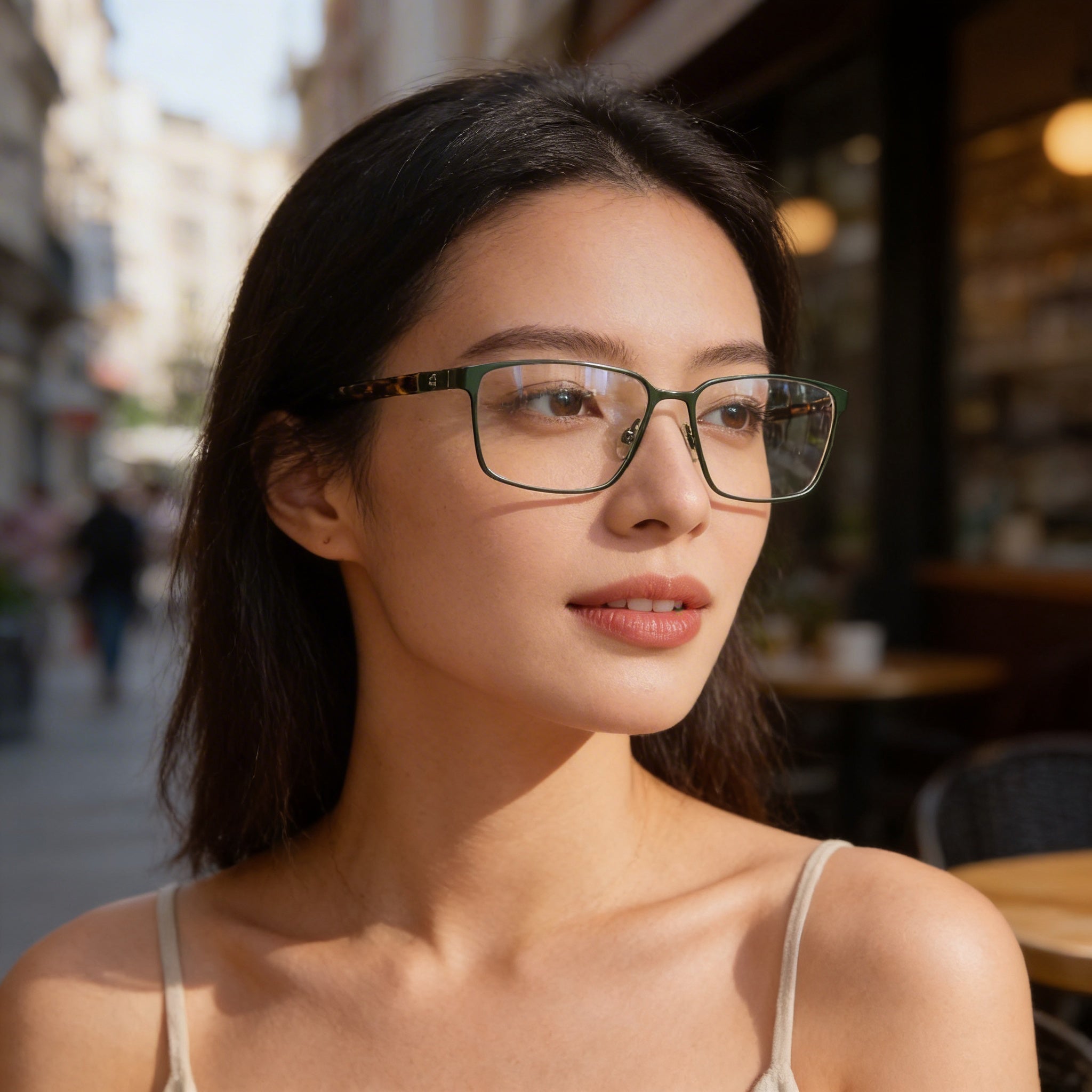 Guess Gu50244 Unisex Metal Frame Eyeglasses Matte Dark Green 55mm, Photo 6