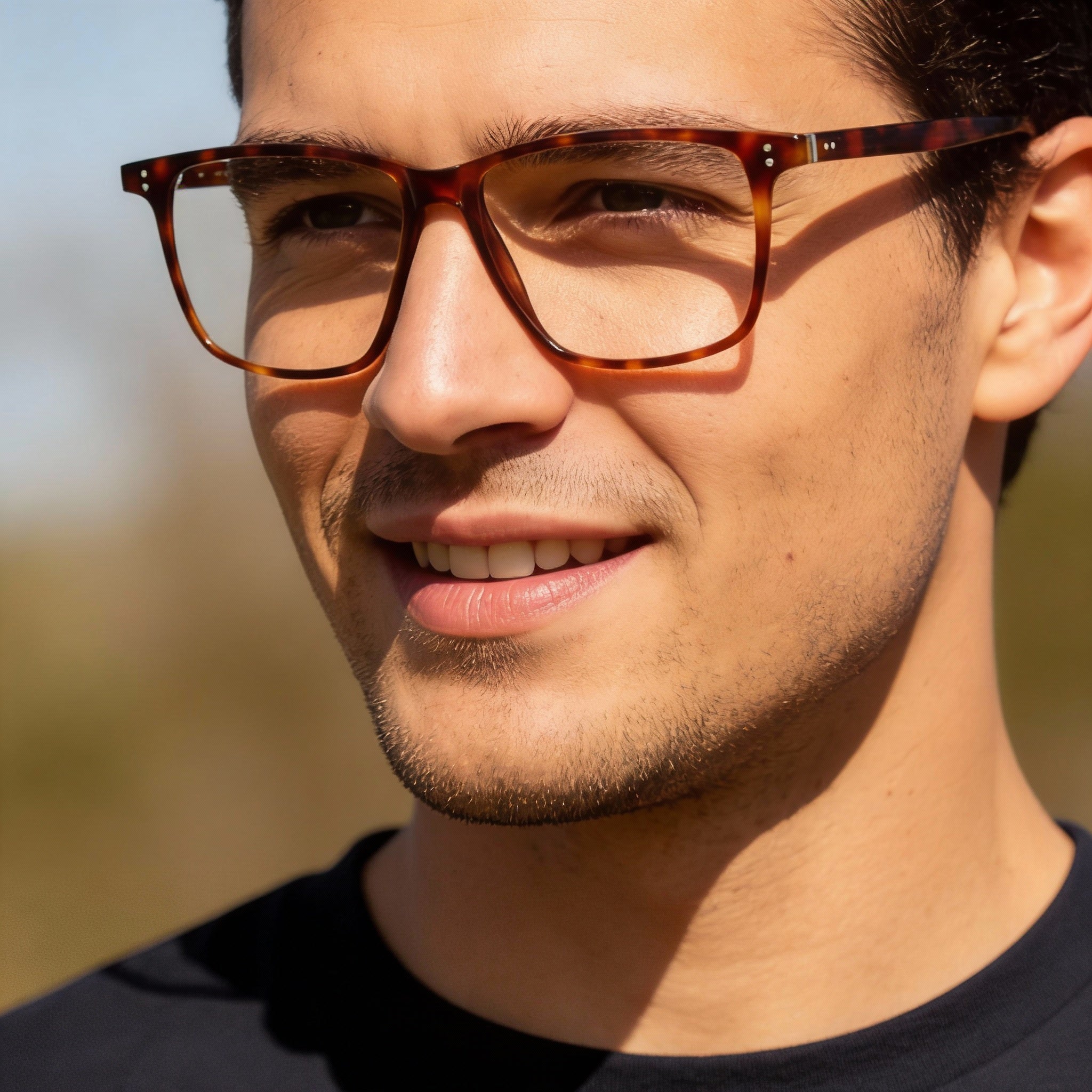 Gafas de vista Hackett London Heb18110056 para hombre, montura completa, cuadradas, de plástico, color carey, ancho de lente: 56 mm, Photo 6
