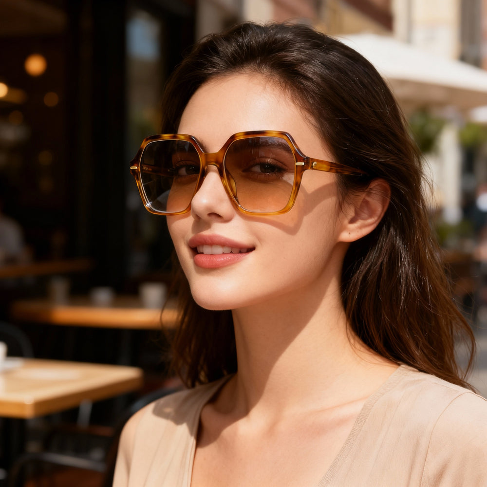 Monturas ópticas informales Carrera 3032 de acetato marrón habano para mujer, sin polarizar, talla 54-16-140 mm