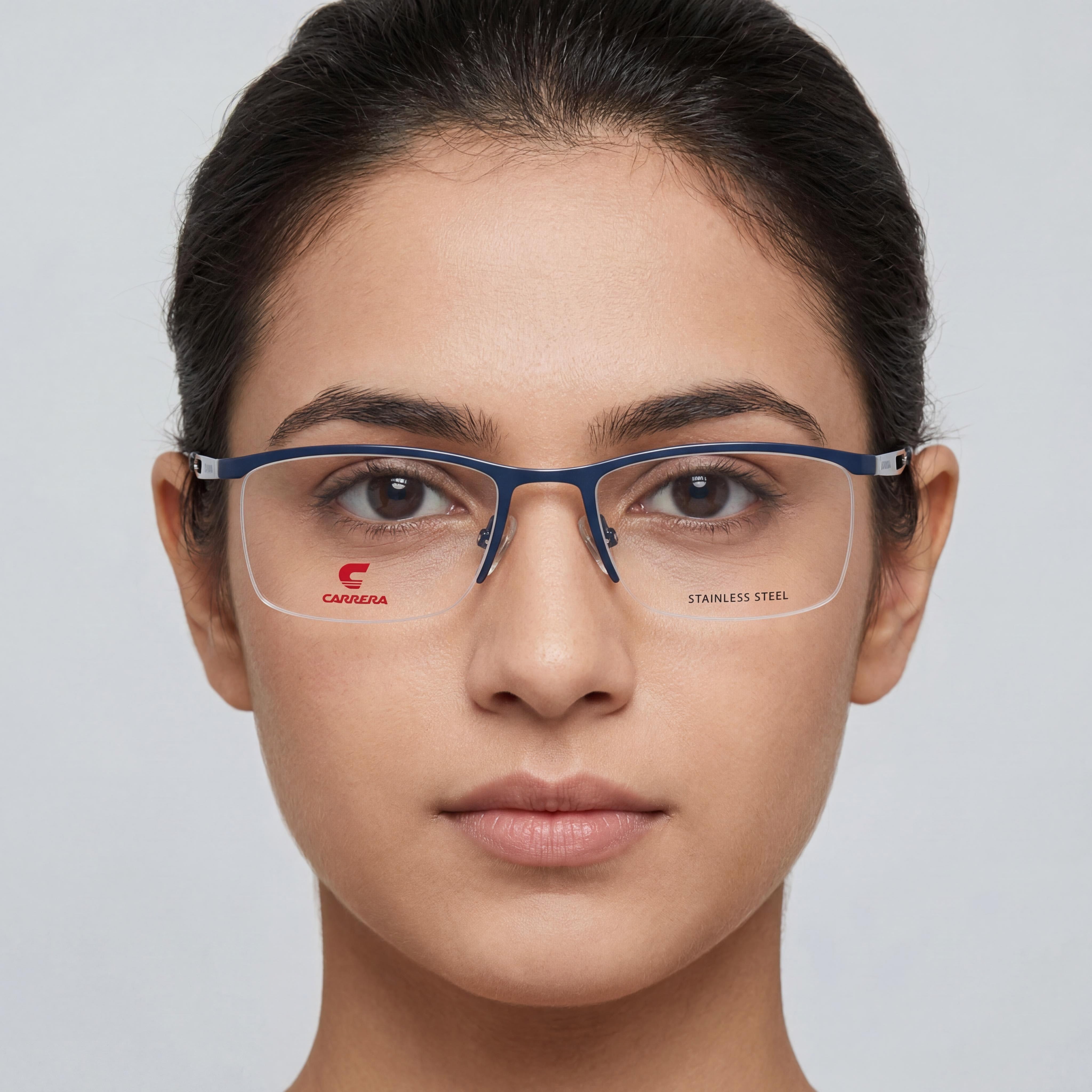 Gafas de sol Carrera 8901 Modern Alloy Steel no polarizadas para mujer, azul mate, 54-19-140, Photo 4
