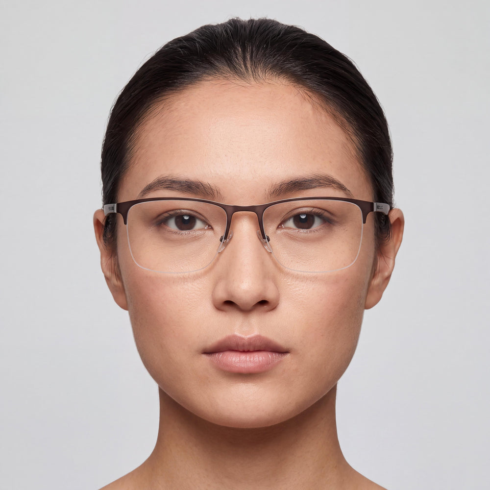 Carrera Carrera 8861 Gafas ópticas unisex de aleación de acero, montura marrón, lente de demostración marrón, sin polarizar, 56 mm