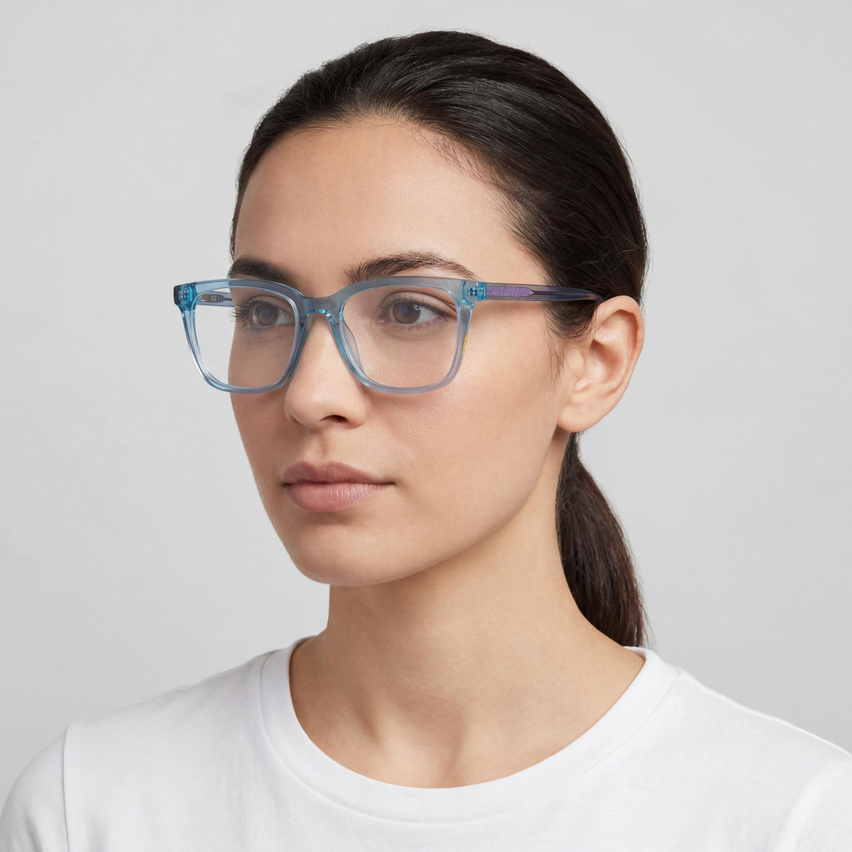 DKNY DK5060 Gafas rectangulares azules para mujer, acetato 52mm, Photo 3