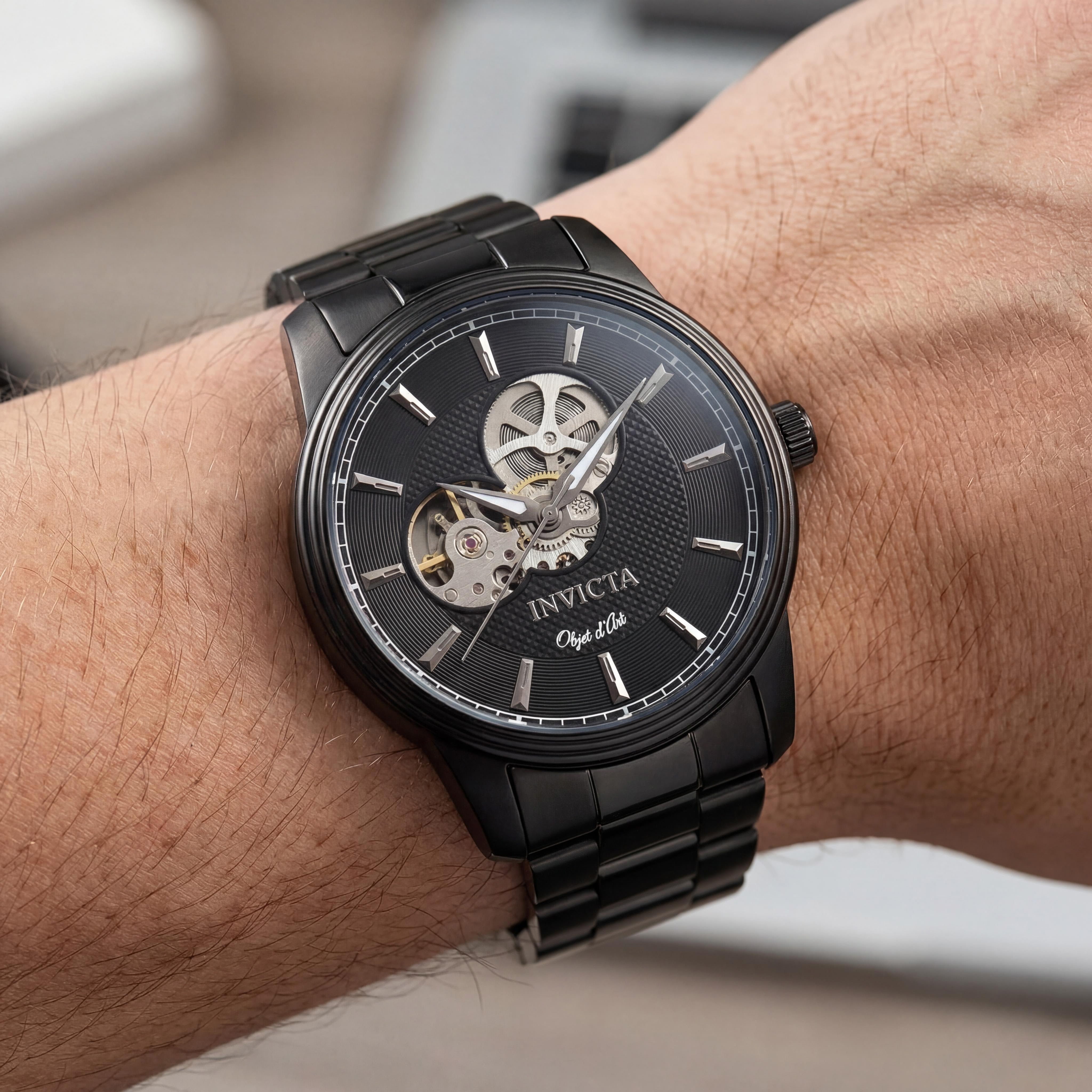 Invicta Objet D Art 27564 Reloj automático cronógrafo negro para hombre, 44 mm, Photo 3