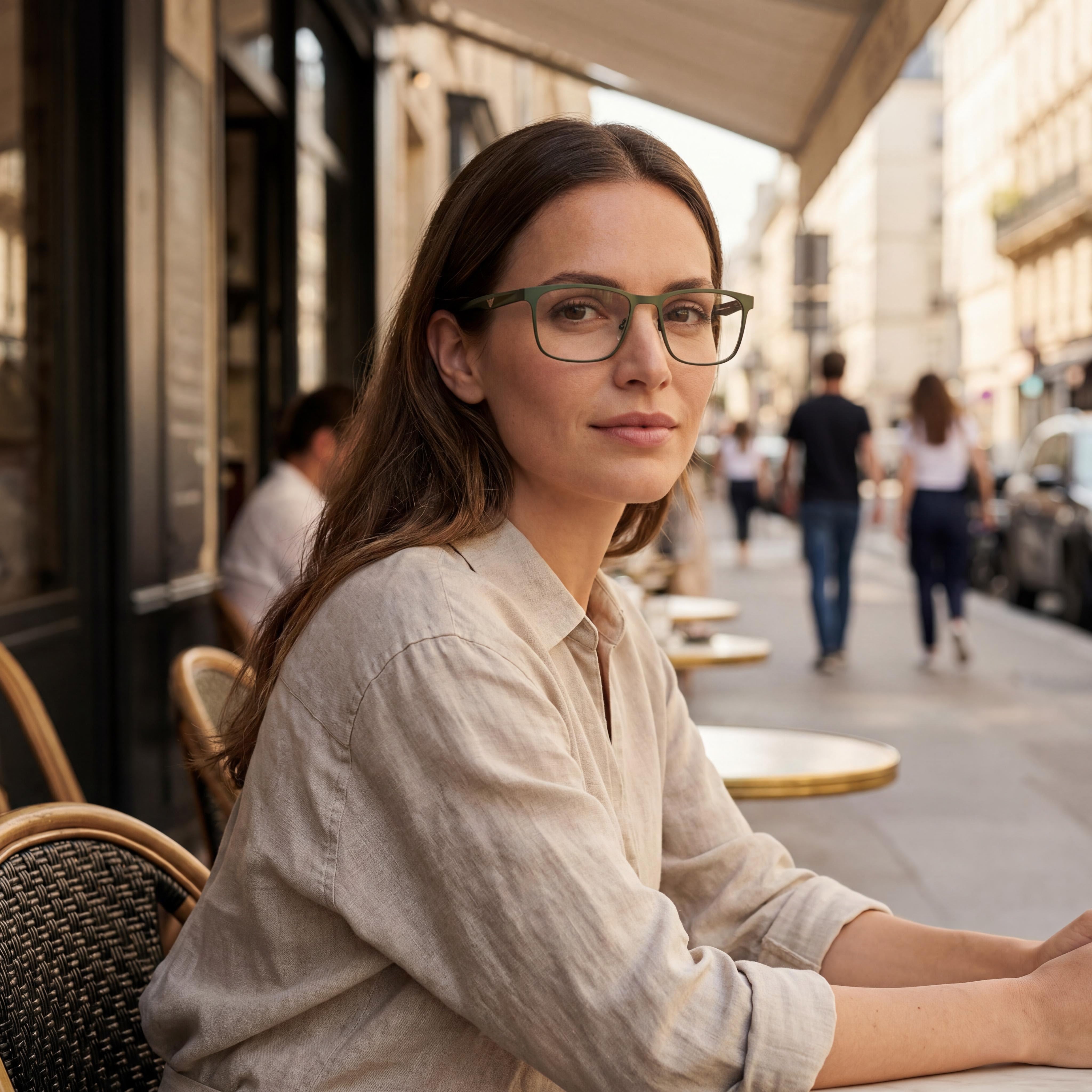 Emporio Armani Ea1163 Gafas Ópticas de Metal Verde Mate para Mujer 53mm Lente No Plástica, Photo 6