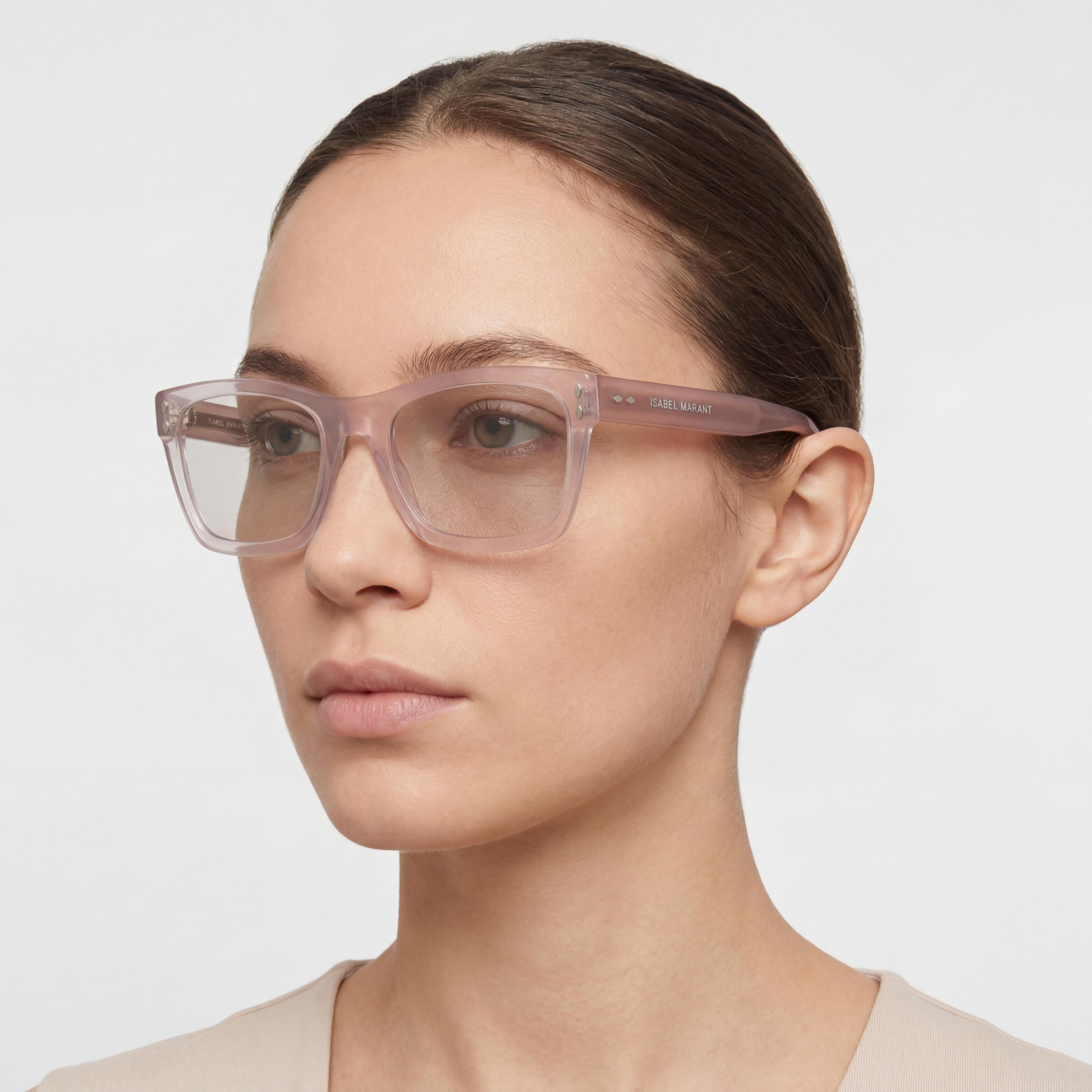 Isabel Marant Modern Unisex Sunglasses with Nude Frame & Lenses, Polycarbonate Lenses, Size 52-20-145mm, Photo 4