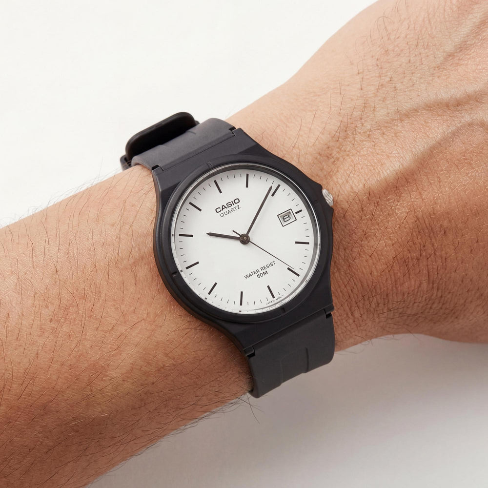 Reloj Casio MW-59-7EVDF de Resina Negro/Blanco Unisex, 36mm