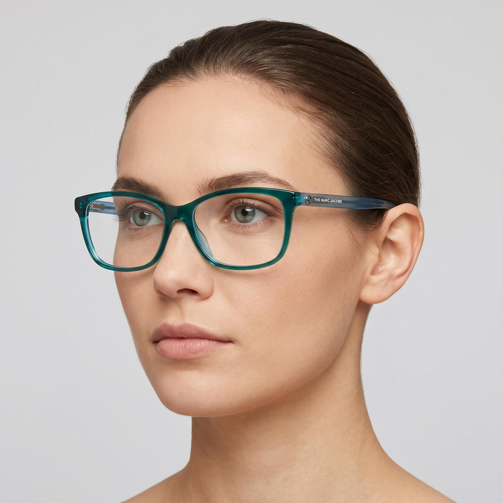 Marc Jacobs Comtemporary Marc 558 Women's Green Azure Acetate Polycarbonate Eyeglasses 53mm Lens Width