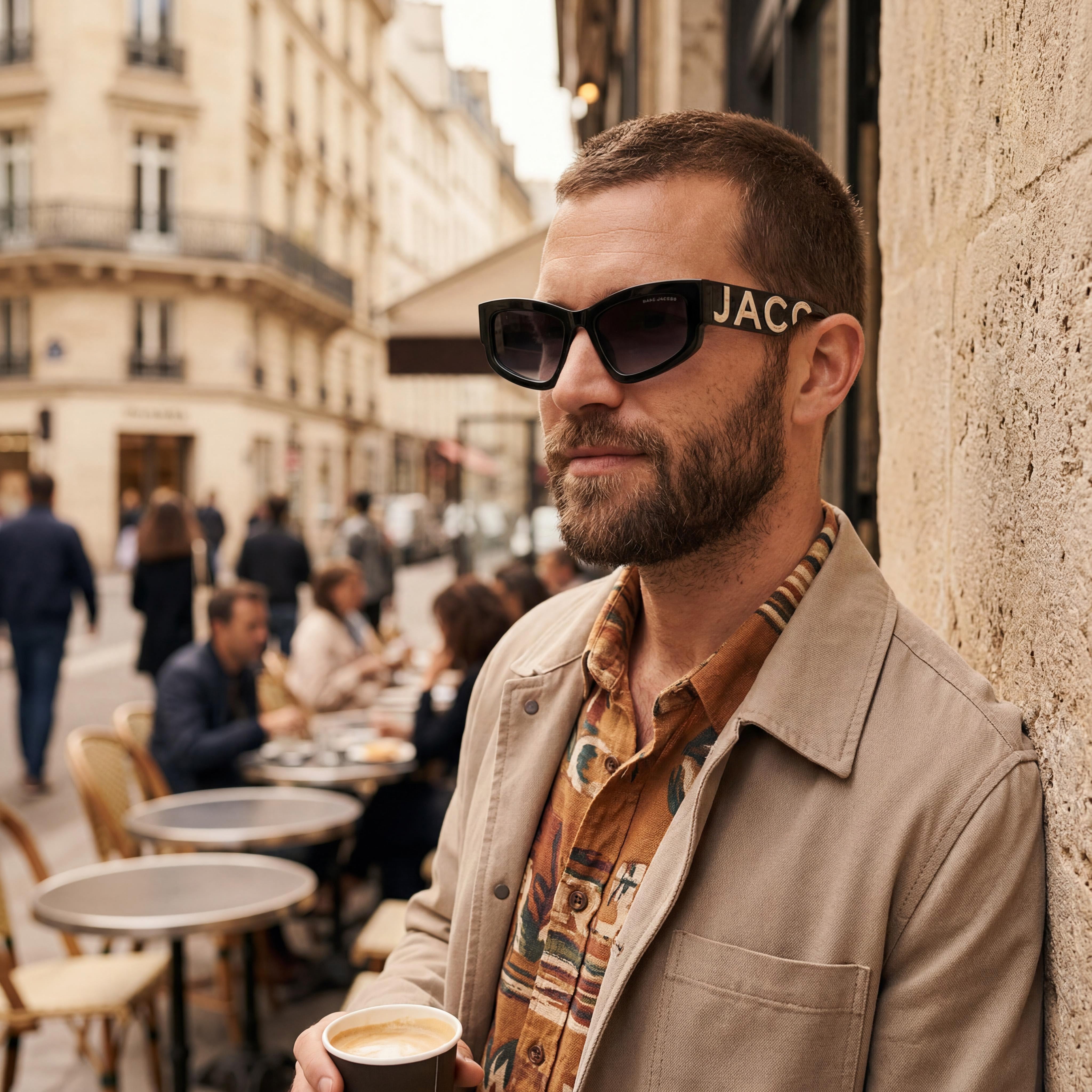 Marc Jacobs MARC 796/S Men's Casual Polyamide Black Beige Dark Grey Shaded Sunglasses 100% UV Protection 55mm, Photo 5