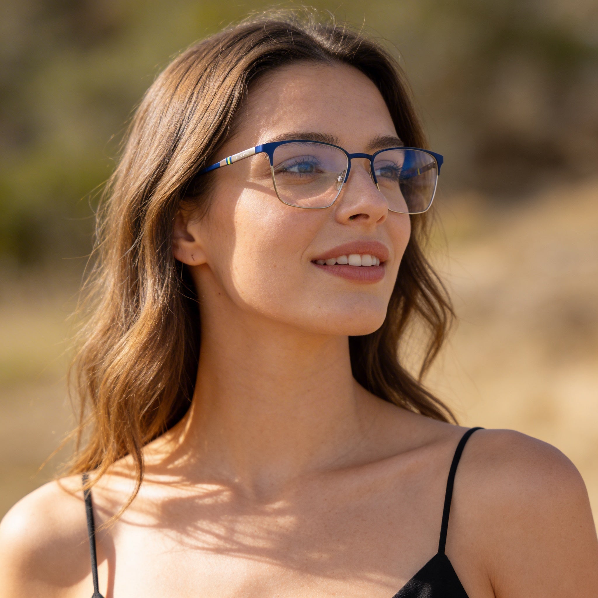 Nautica Women's Matte Navy Optical Eyeglass Frames | Clear Demo Lenses Ready for Custom Prescription, Photo 6