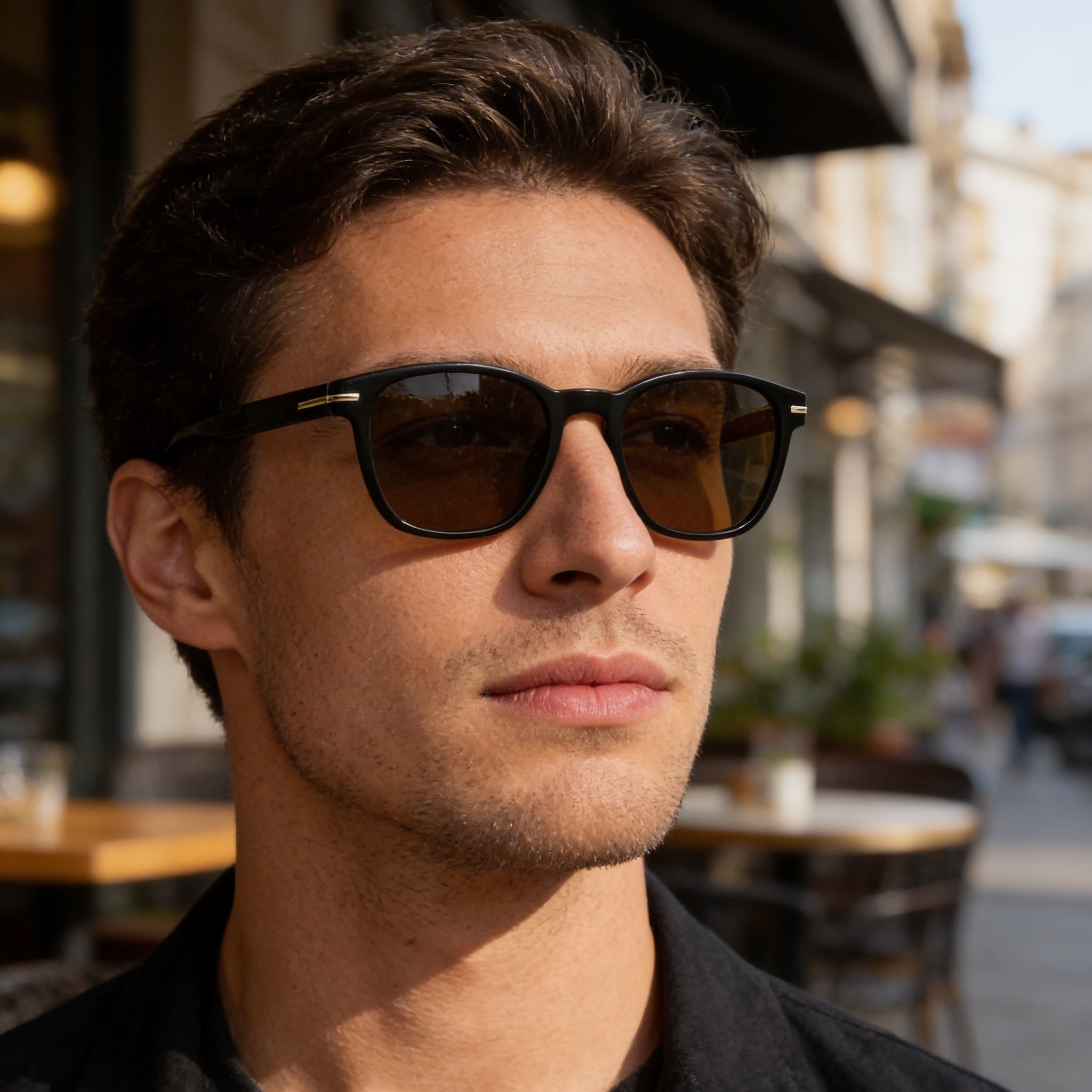 Hugo Boss Men's BOSS 1505/S Black Acetate Non-Polarized UV Protection Sunglasses (52-20-145), Photo 4