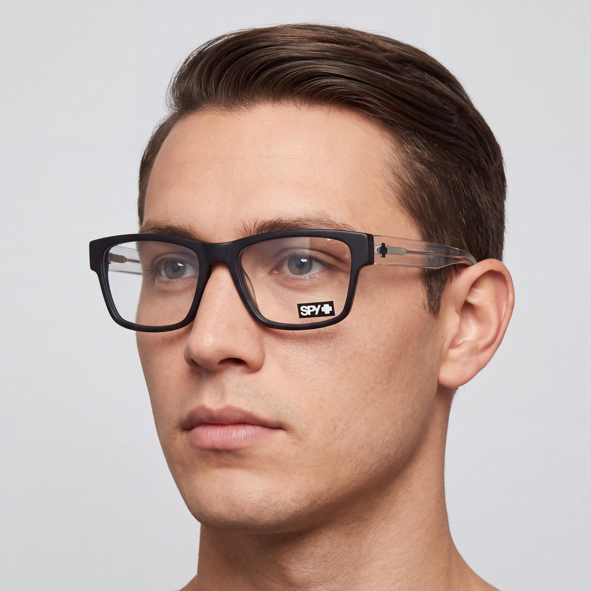Spy WESTON 54 Unisex Sunglasses featuring Matte Black Gloss Crystal Frame Color and Plastic Lenses, Photo 4