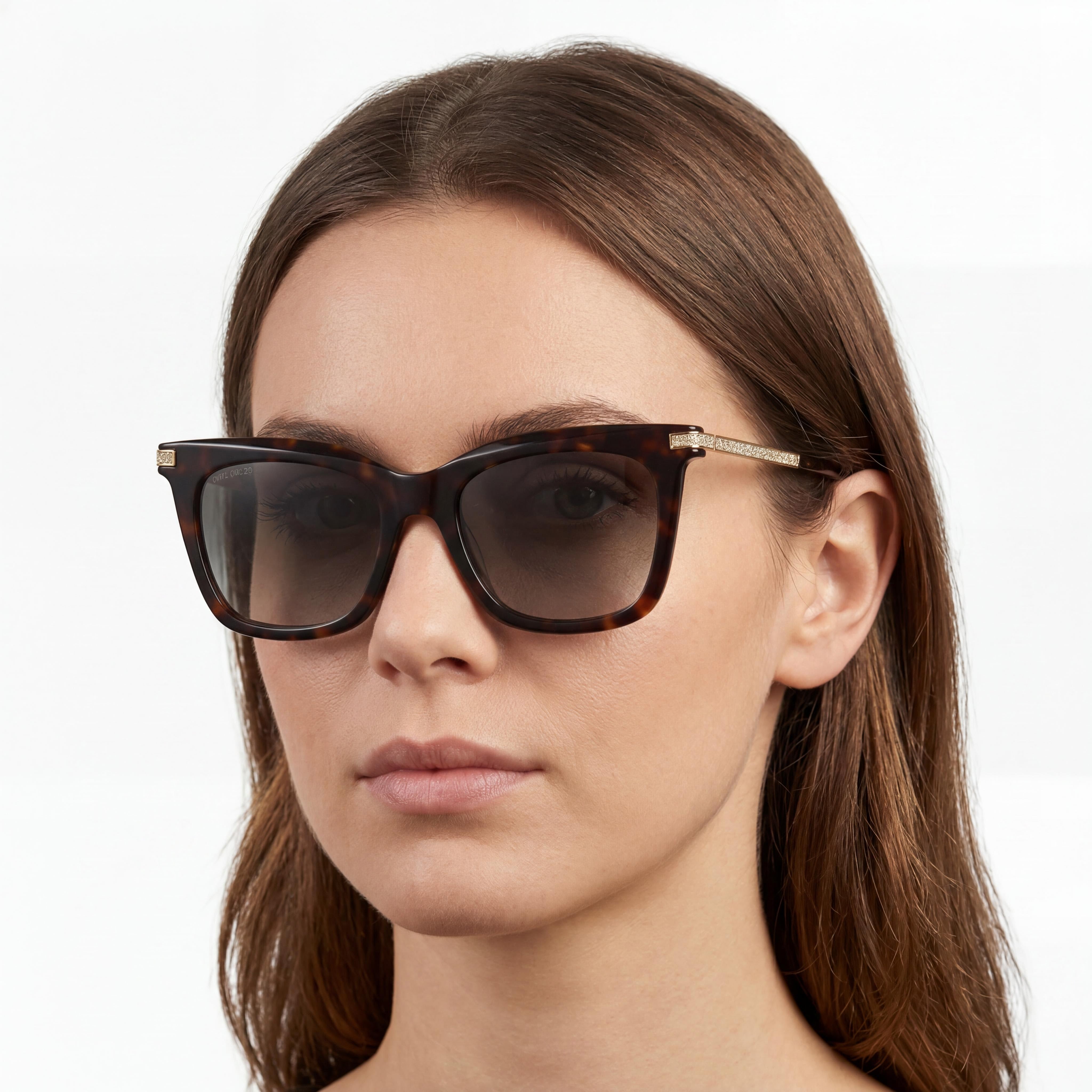 Jimmy Choo Classic Women's Havana Brown Gradient Acetate Frame Brown Gradient Lens 100% UV Protection Sunglasses 52mm, Photo 5