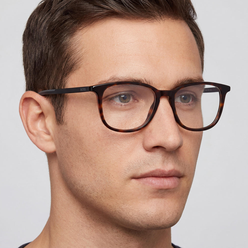 BOSS Audio Systems Casual Men's Acetate Frame Non Plastic Lens Eyeglasses 50mm Lens Width 16mm Bridge Width