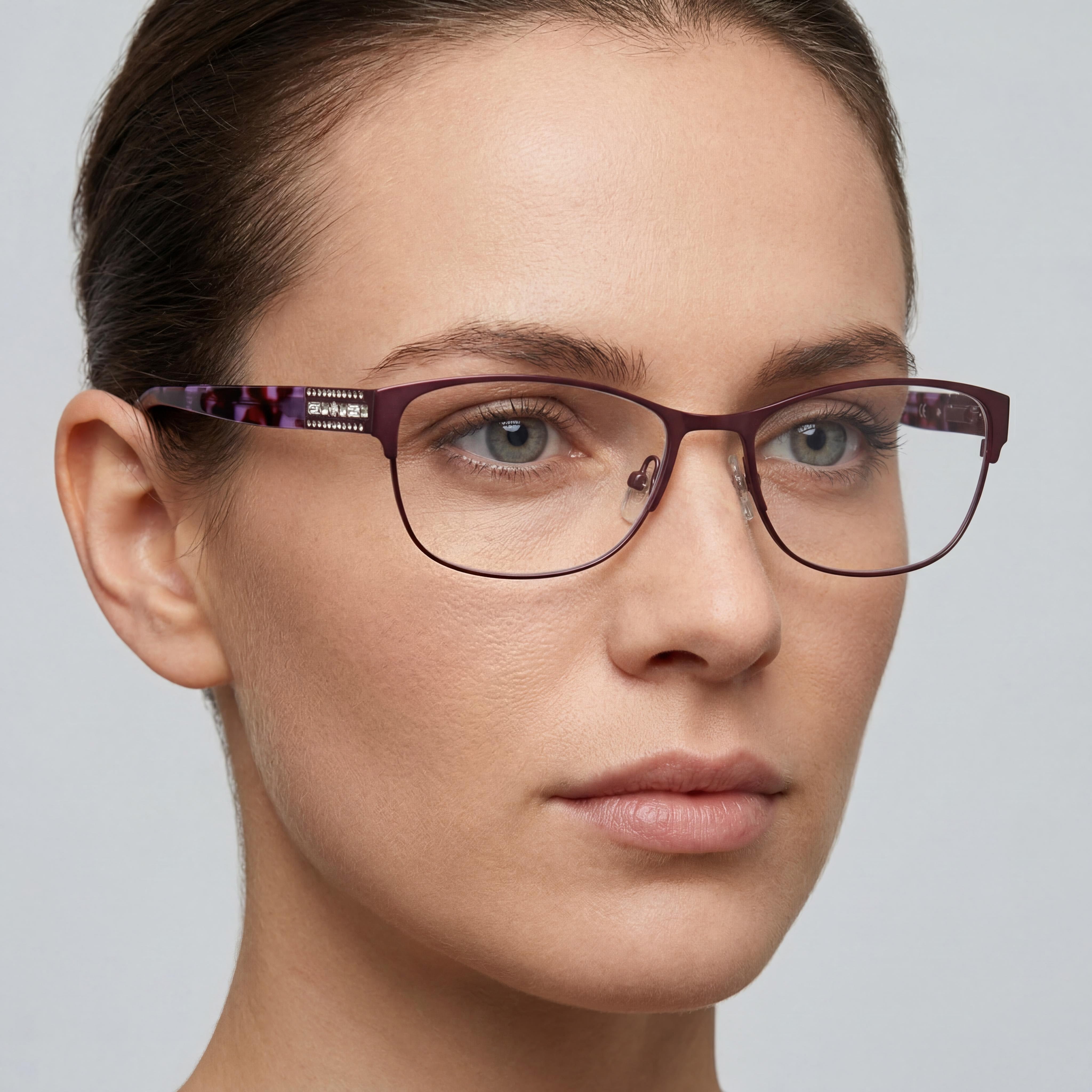 Gafas de metal Harley-Davidson HD0540 para mujer, montura violeta mate y habana coloreada, sin lentes, 56 mm, Photo 5