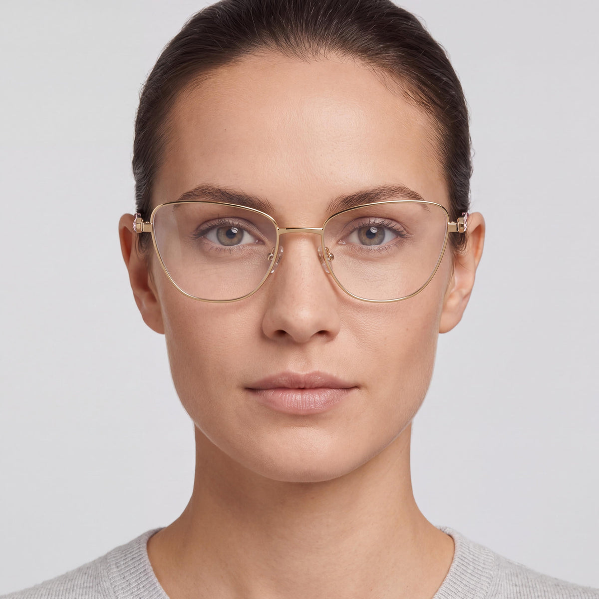 Swarovski Sk1018 Women's Cat Eye Metal Gold Eyeglasses 55mm, Photo 5