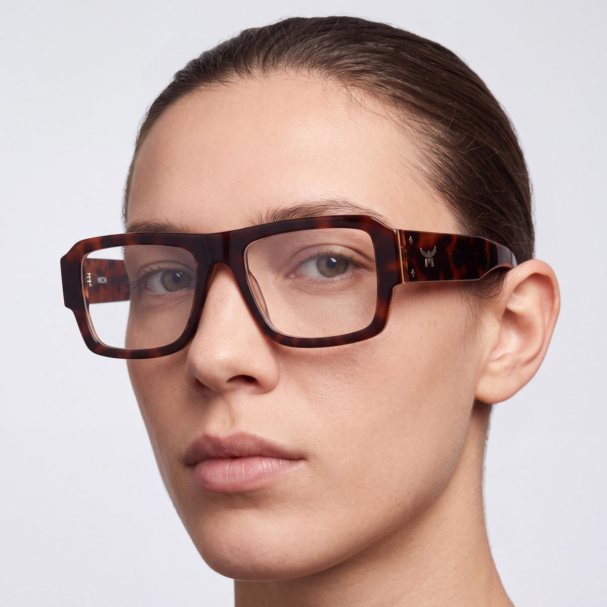 MCM WORLDWIDE Classic Unisex Eyewear with Tortoise Dark Havana Frame and Black Lenses 53-18-145, Photo 4