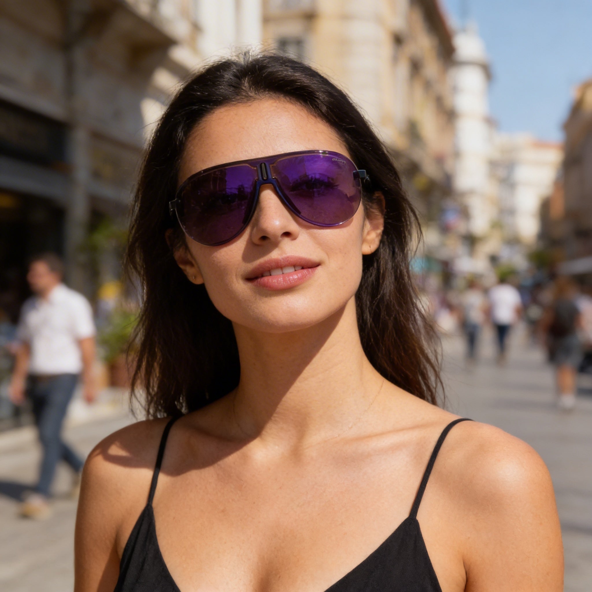 Carrera Modern Unisex Black Blue Polycarbonate Frame Non-Polarized UV Protection Sunglasses 99mm, Photo 5