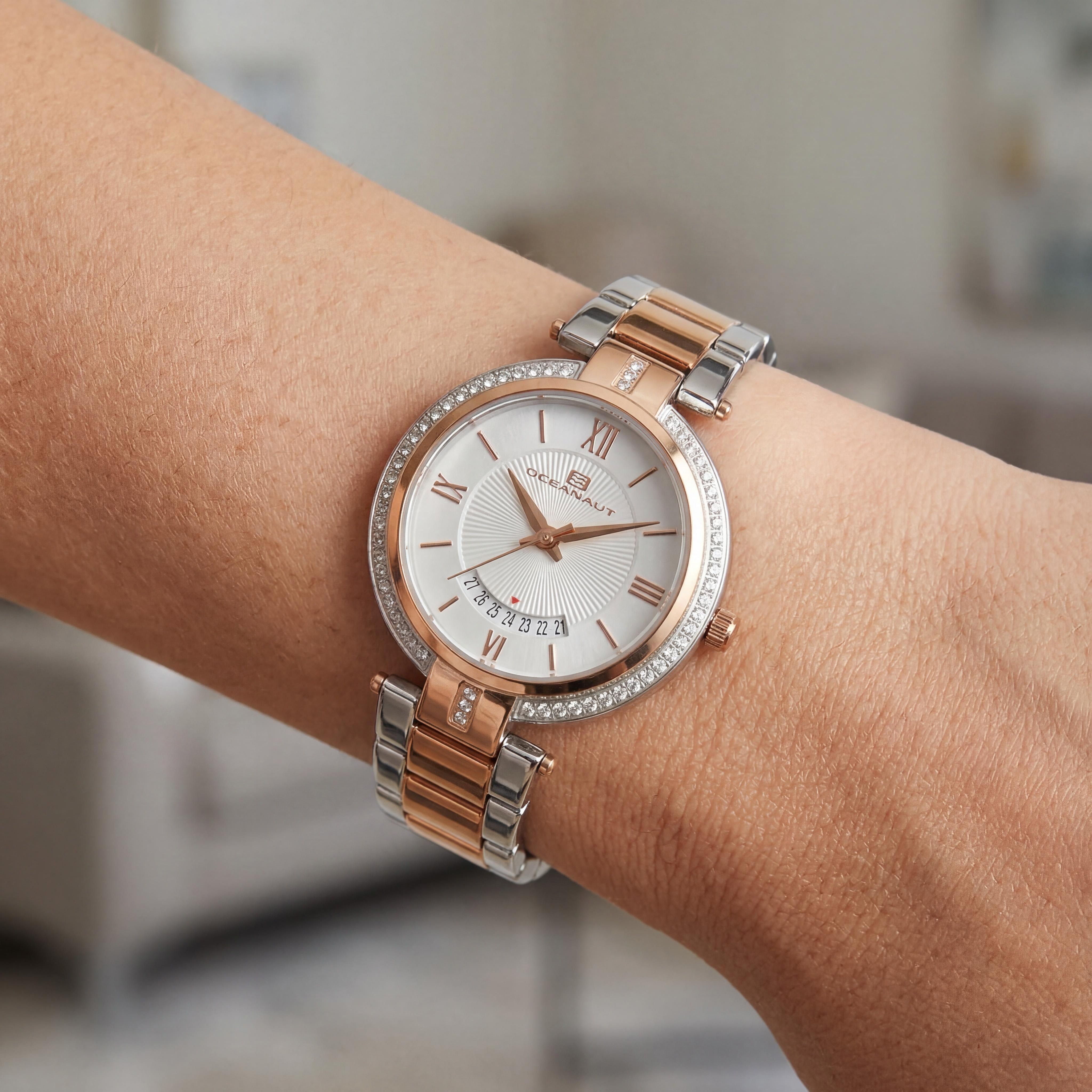 Oceanaut OC0294 Women's White Dial Stainless Steel Case & Bracelet, Scratch Resistant, Water Resistant Watch, Photo 4