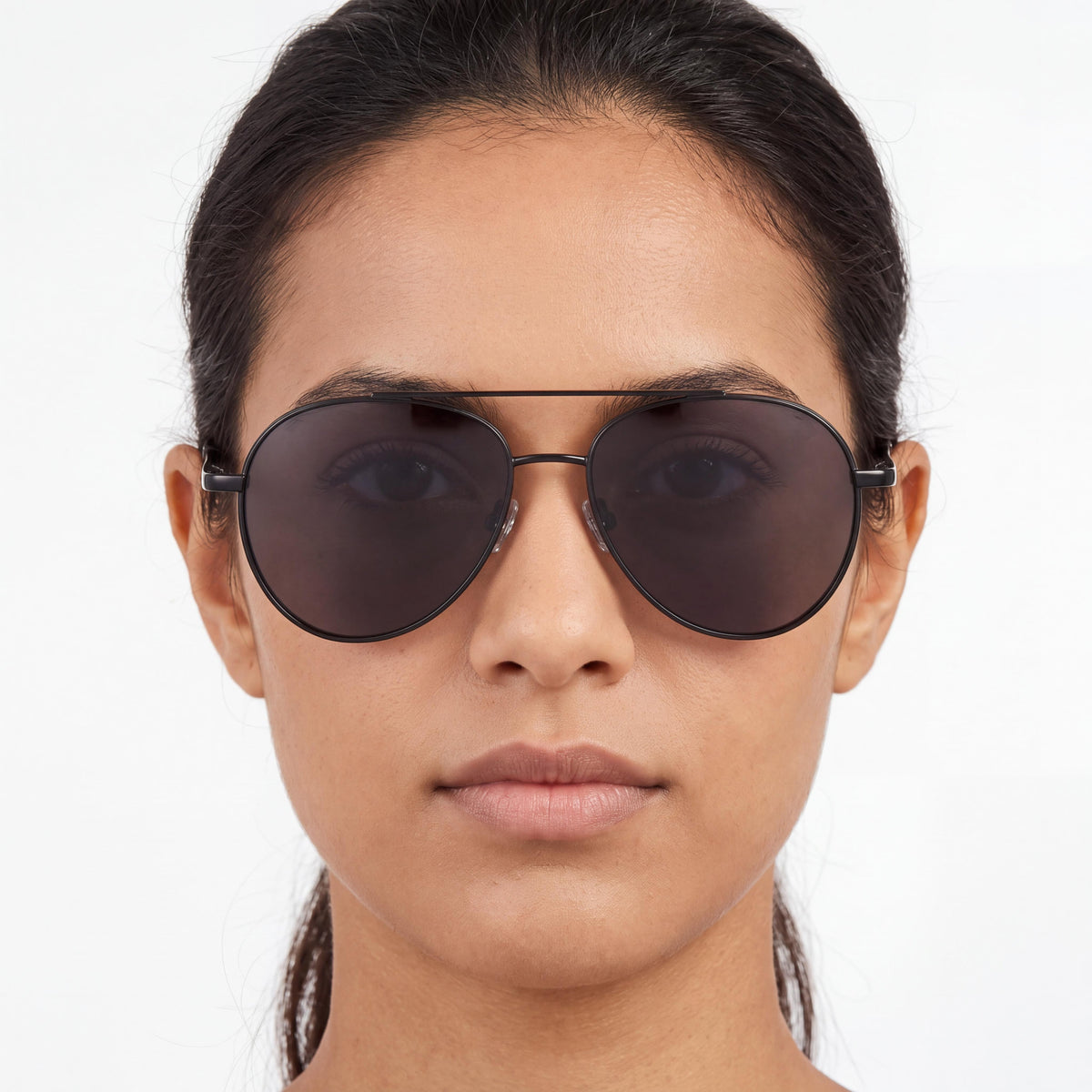 Fossil Fos 3171/G/S Pilot Women's Matt Black Stainless Steel Frame with Matt Black Polycarbonate Lenses 56mm, Photo 4