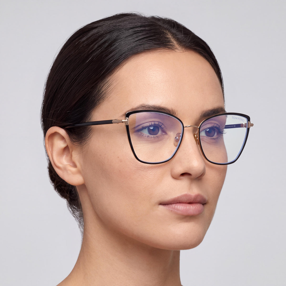 Tom Ford FT5740-B Women's Black Rose Gold Metal Cat Eye Eyeglasses 54, Photo 5