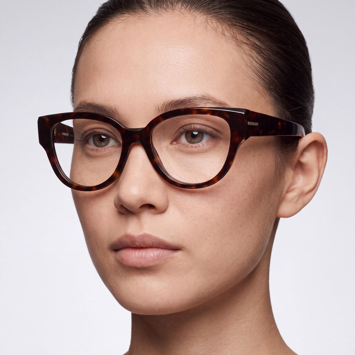 Monturas ópticas unisex BURBERRY en color marrón con lentes de demostración transparentes, listas para graduar., Photo 3