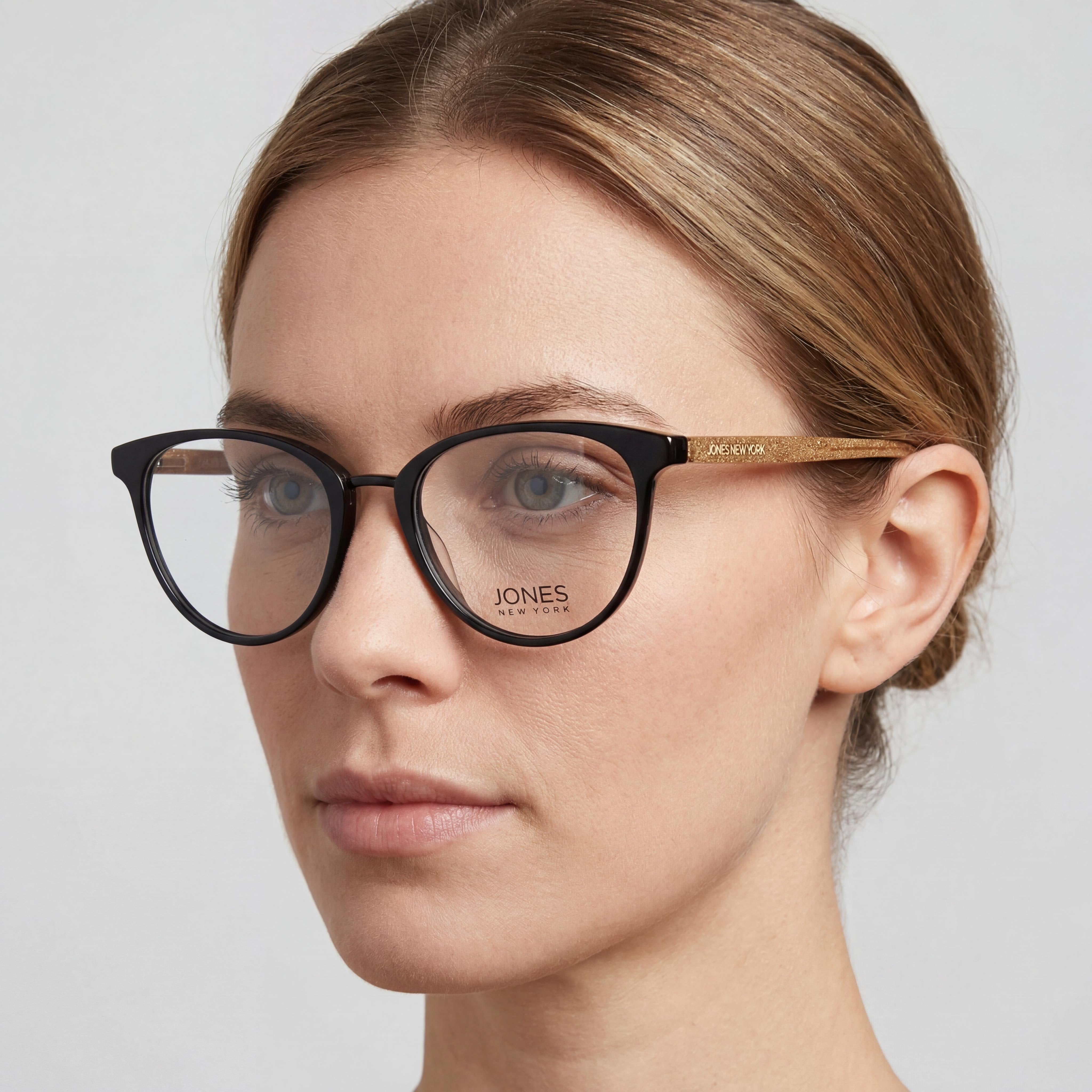 Gafas de sol polarizadas Jones New York J776 para mujer con montura de plástico dorada, lentes de 51 mm, puente de 18 mm y patillas de 135 mm., Photo 4