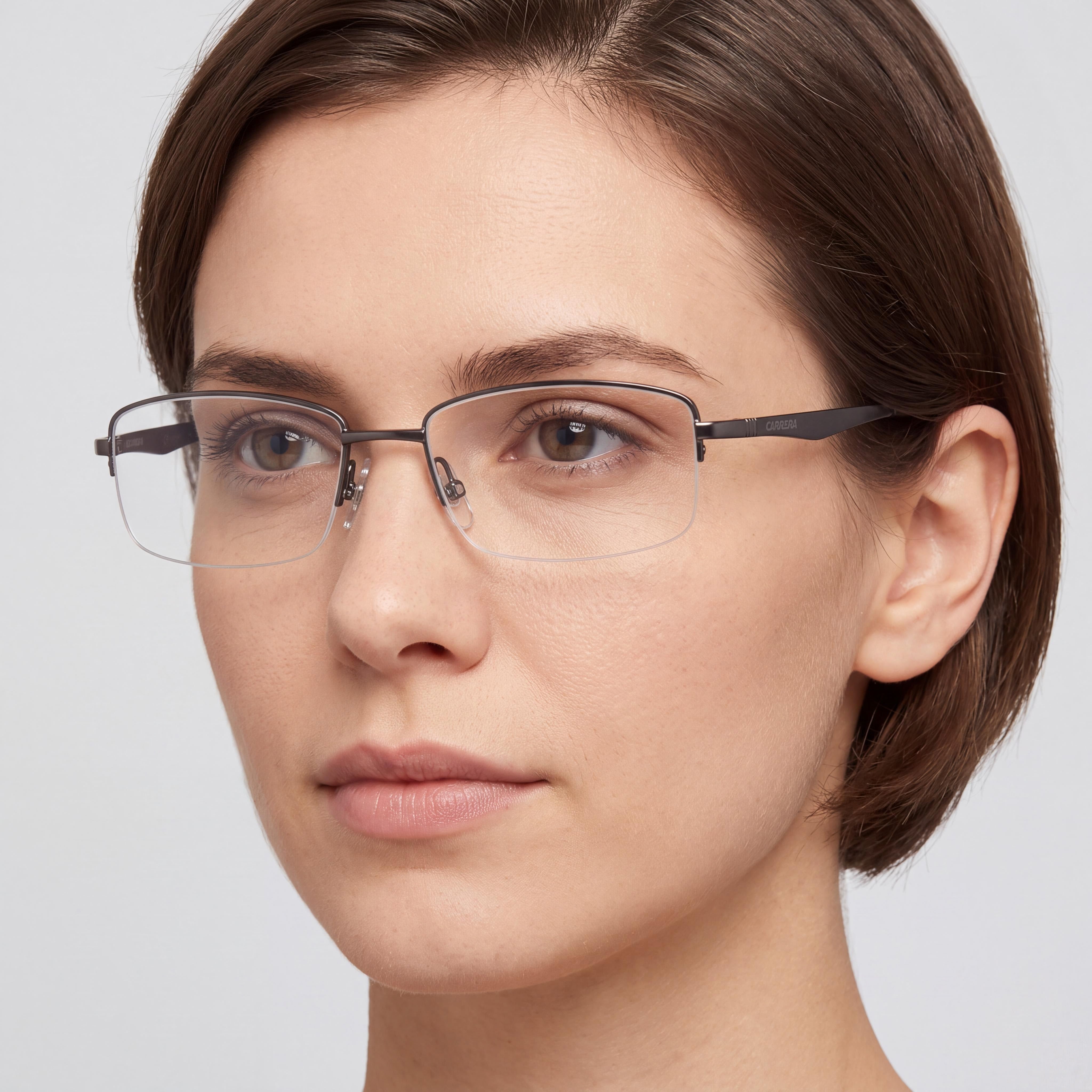 Carrera 8860 Unisex Stainless Steel Matte Dark Grey Eyeglasses 54mm, Photo 4