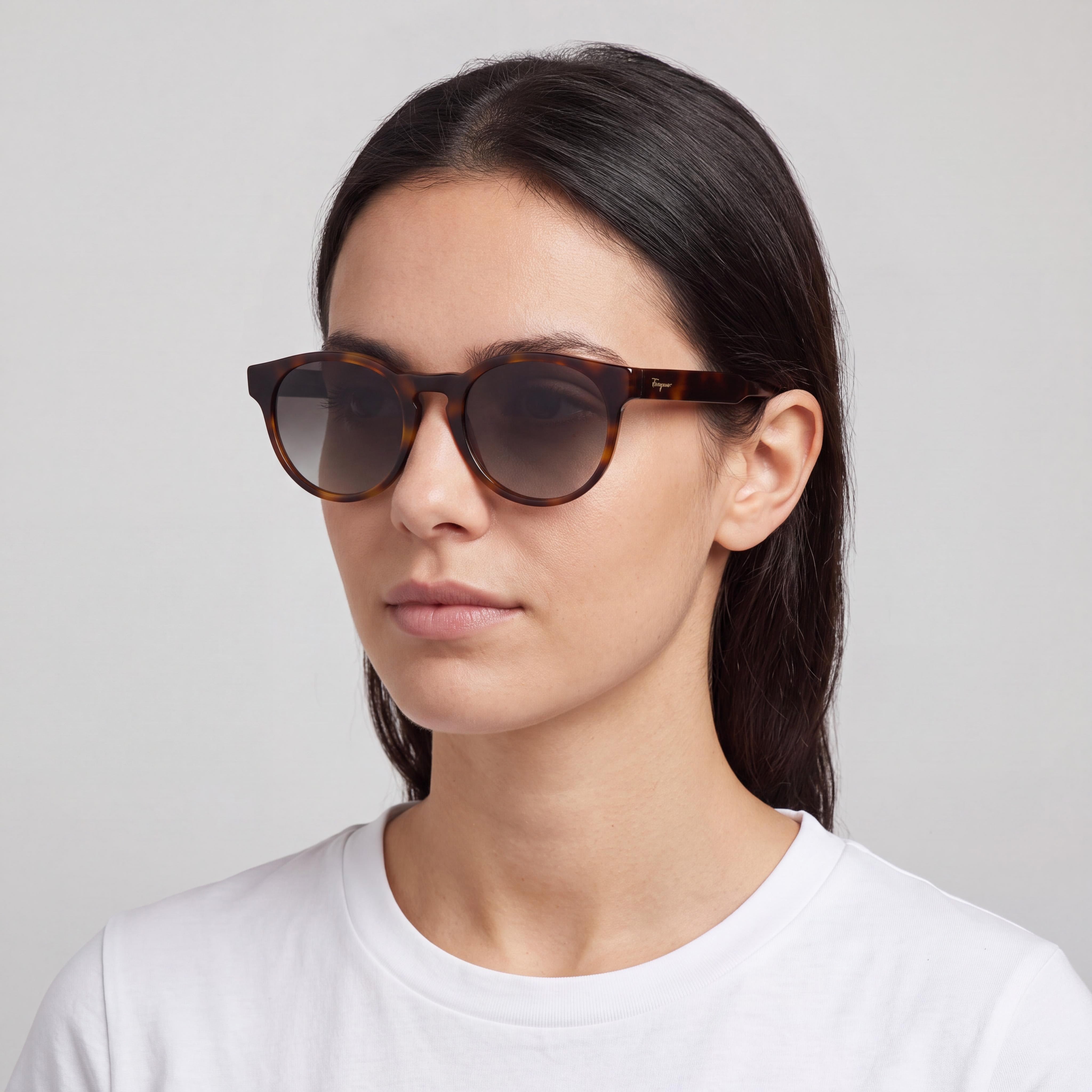 Gafas de sol Salvatore Ferragamo clásicas para mujer, de plástico carey marrón, degradadas, no polarizadas, 100 % protección UV, 52 mm, Photo 4