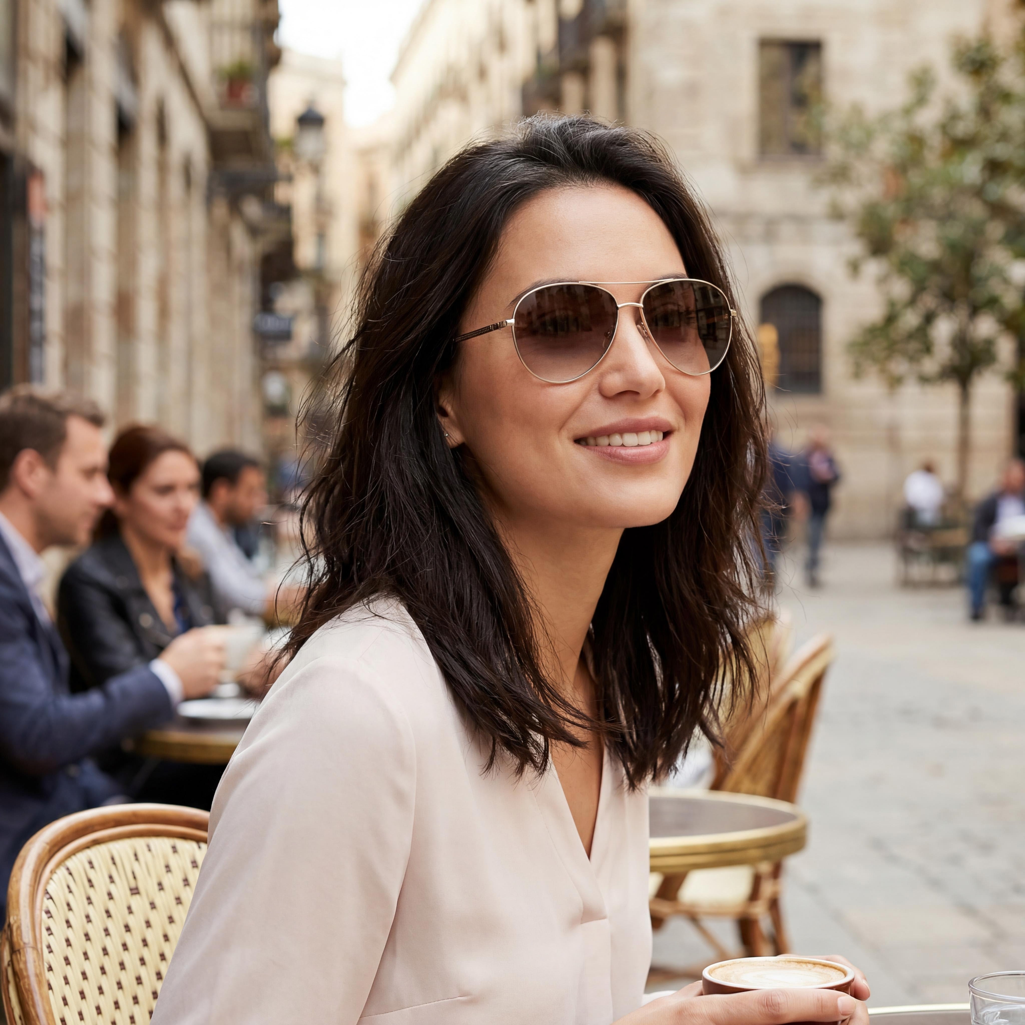 Gafas de sol Fossil Fos 3141/G/S de acero inoxidable dorado claro para mujer con protección UV de 59 mm, Photo 6