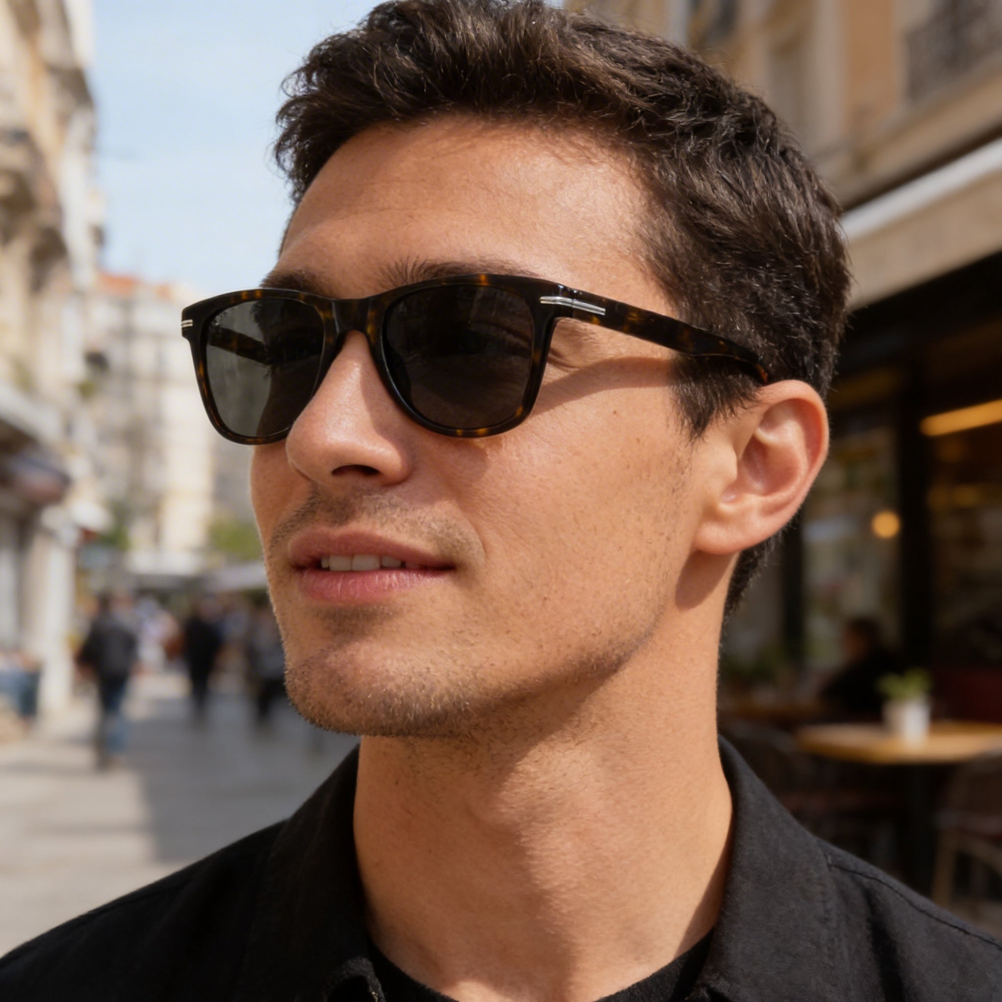 HUGO BOSS BLACK Modern Men's Acetate Frame Havana Non-Polarized 100% UV Protection Sunglasses 52mm, Photo 6