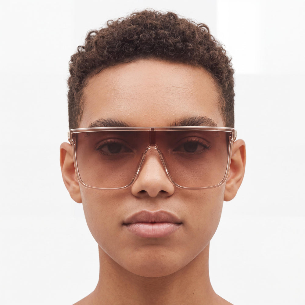 QUAY AUSTRALIA Nightfall Remixed Gafas de sol unisex con montura combinada de color cervatillo y lentes de color cervatillo marrón con protección UV 138-17.5-145