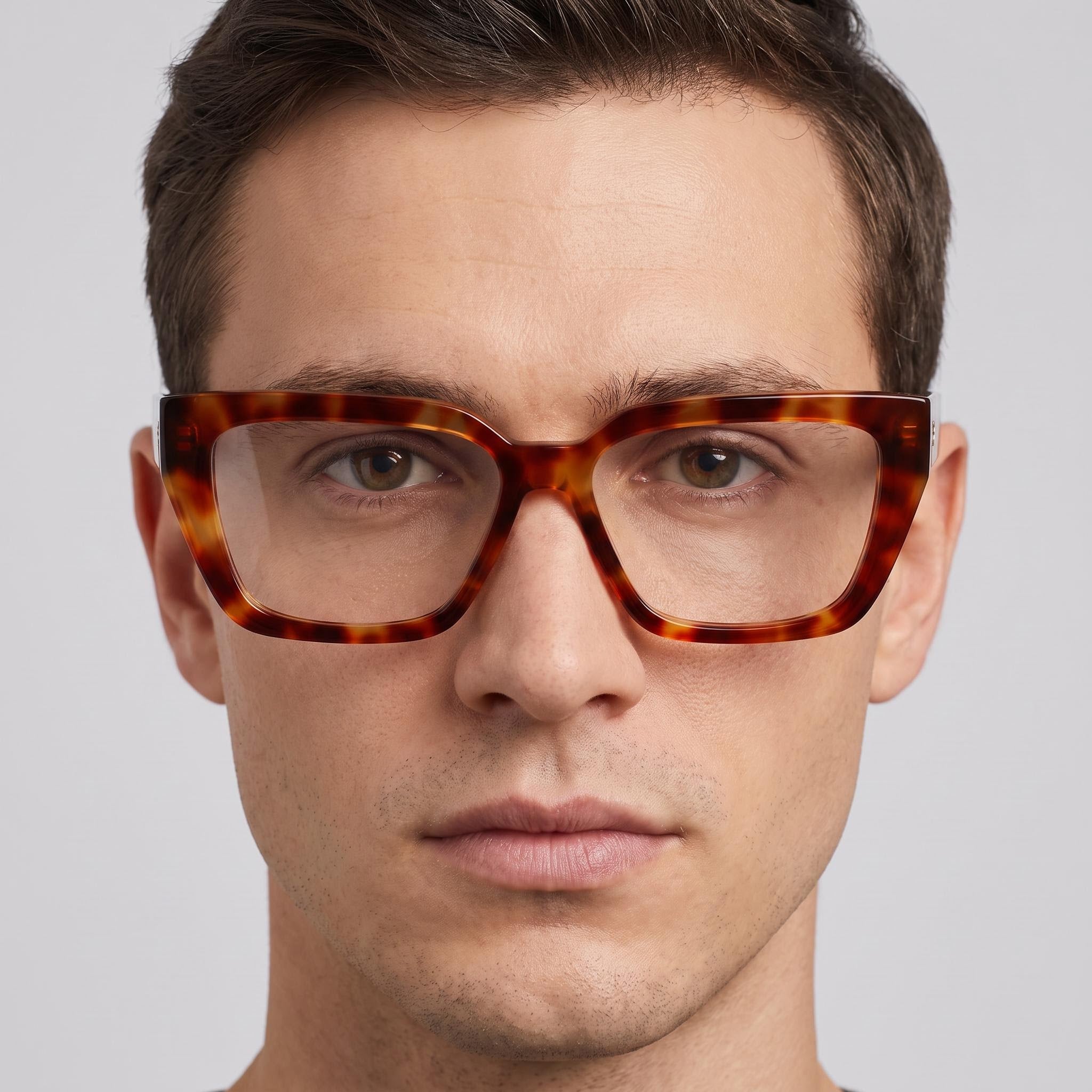 Gafas ópticas de acetato modernas para hombre Victoria Beckham en color Habana rubio, 54 mm de ancho de lente, Photo 4