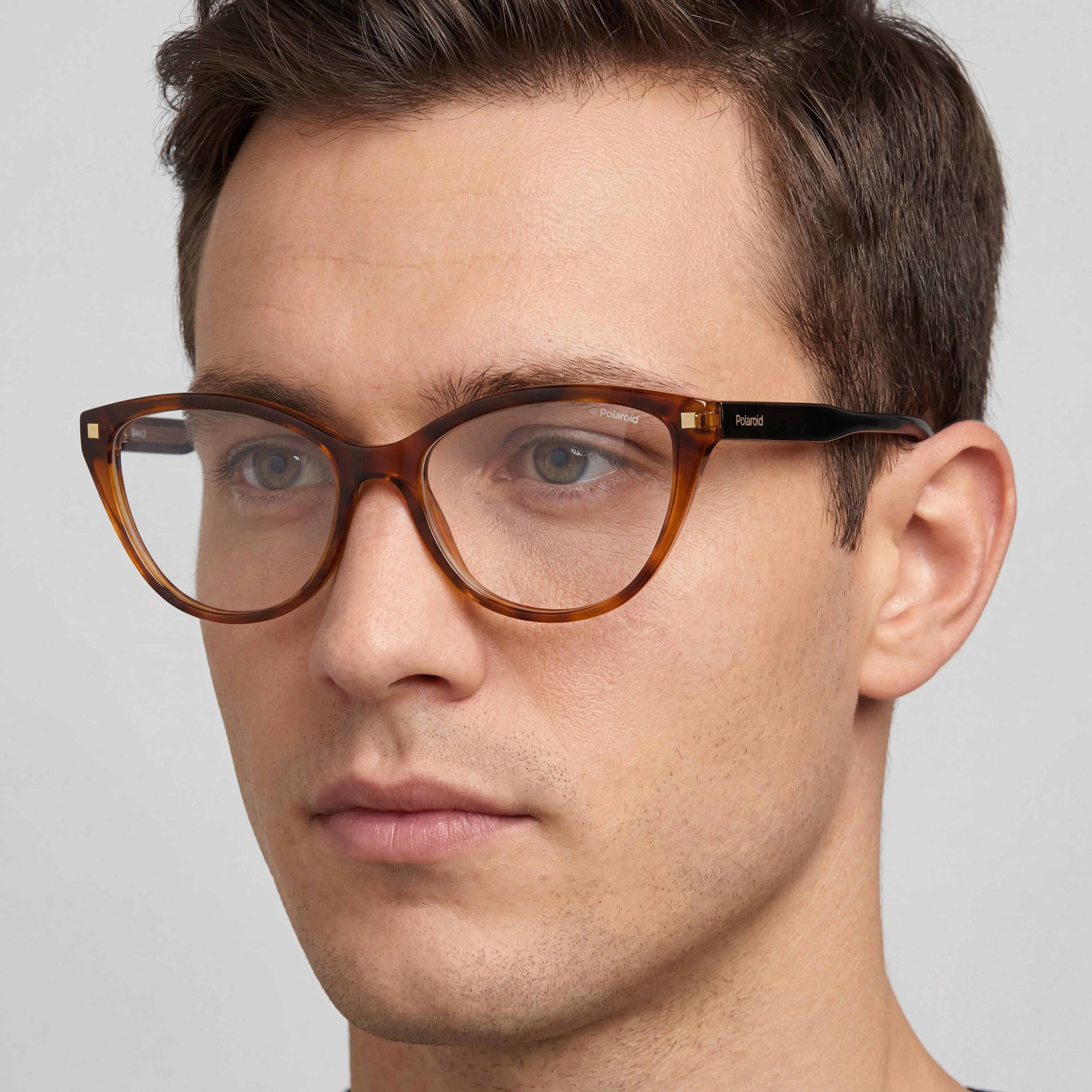 Gafas Polaroid casuales para hombre, armazón de resina multicolor sin lentes, largo de patilla 145 mm, Photo 4