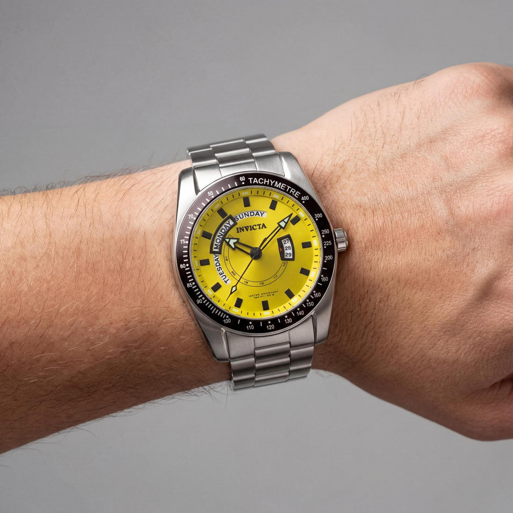 Invicta 6319 Men's Silver Yellow Watch, 45mm
