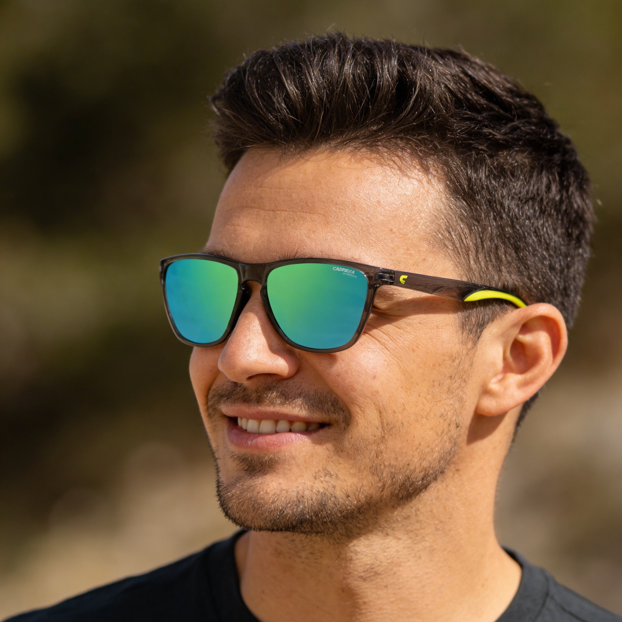 Carrera Modern 8058/s Men's Grey Polyamide Polarized Green Multilayer UV Protection Sunglasses 56mm, Photo 6