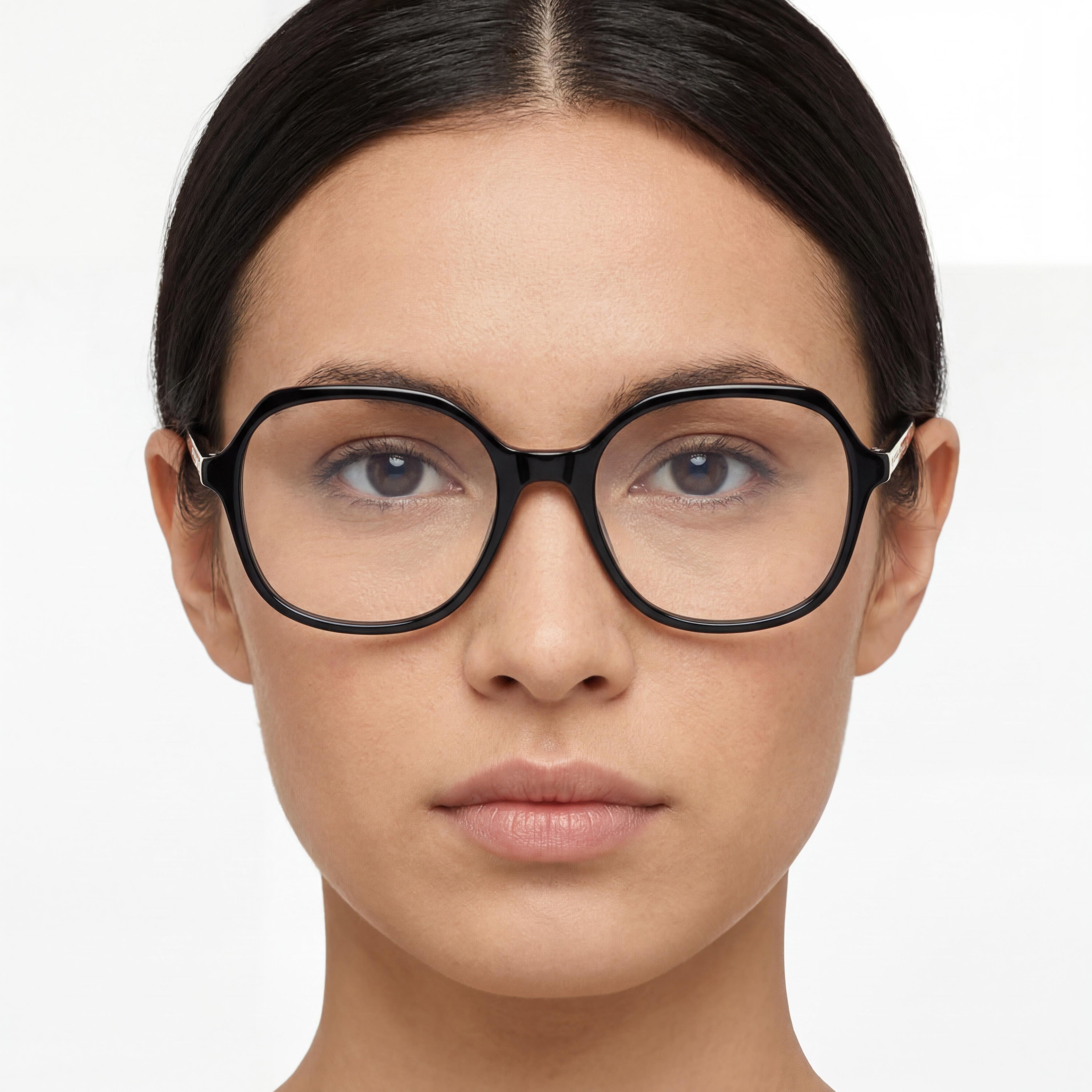 Marco de gafas ópticas de acetato negro Marc 512 de Marc Jacobs para mujer, 50 mm de ancho de lente, con lentes de demostración, Photo 5
