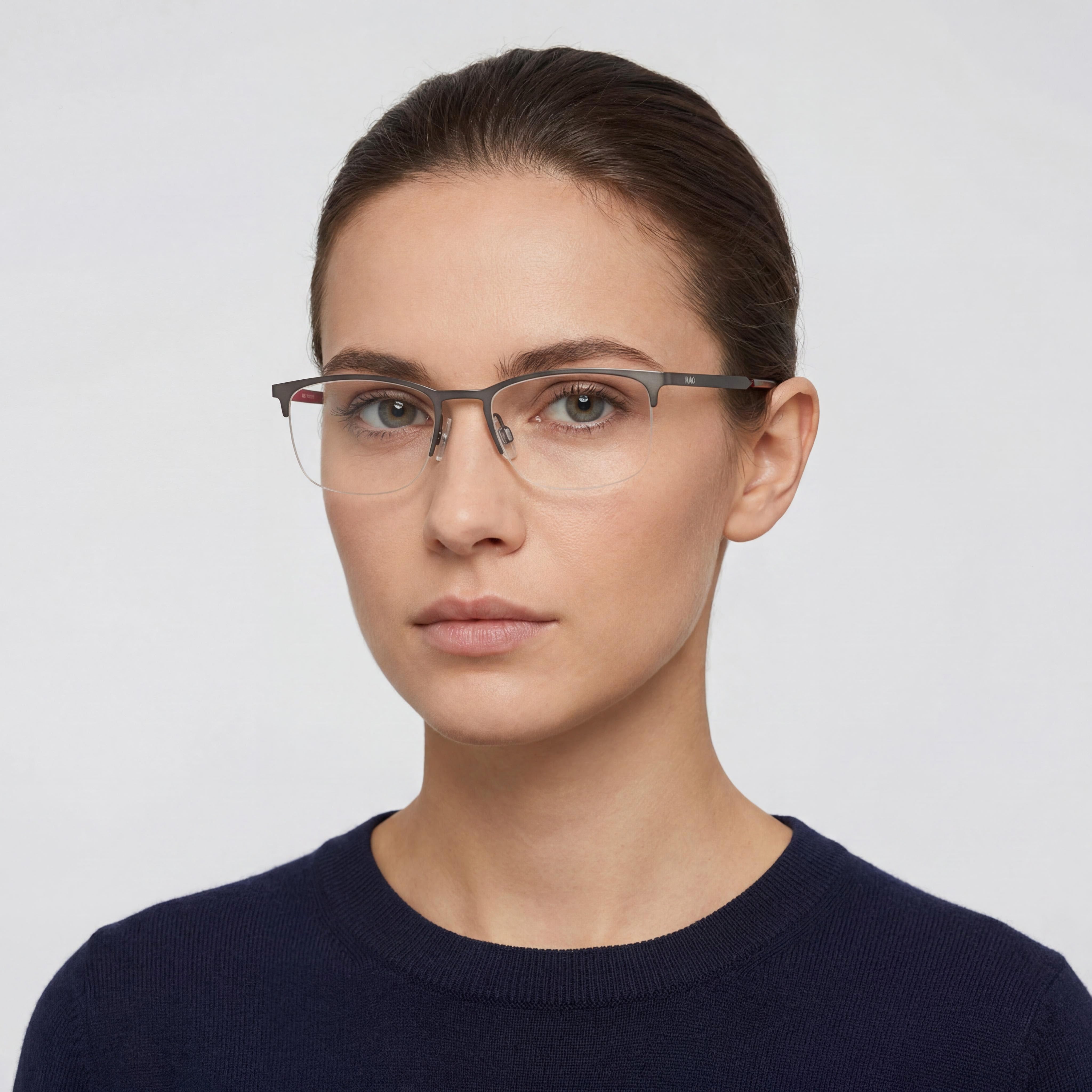 Montura de gafas Hugo Boss Hg 1019 unisex de aleación de acero en gris mate, para lentes graduadas, talla 53-20-145, Photo 4