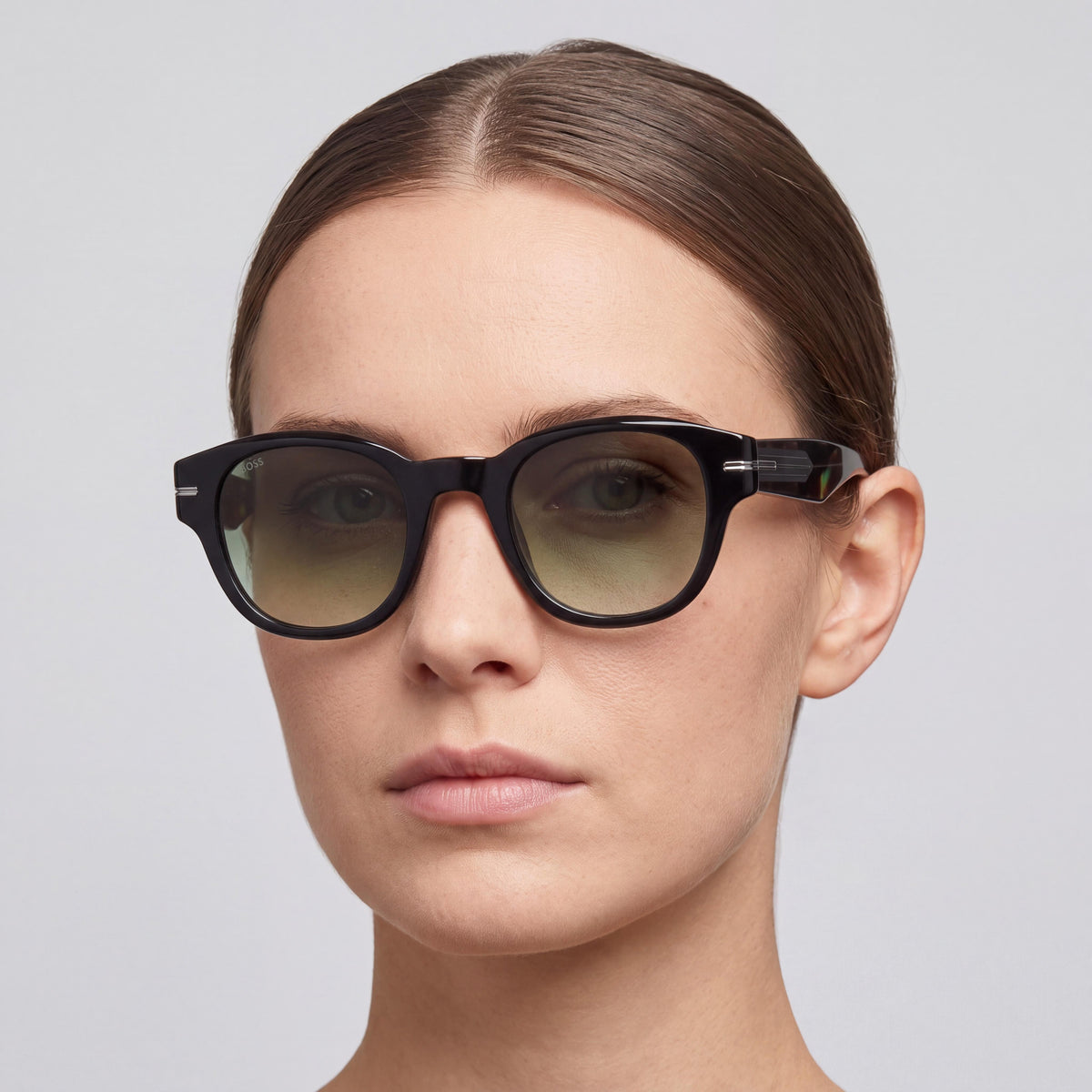 HUGO BOSS Boss 1717/S Rectangular para Mujer Montura de Plástico Sombreada Verde Gris Lentes Sombreadas Verdes 48mm 100% UV, Photo 5