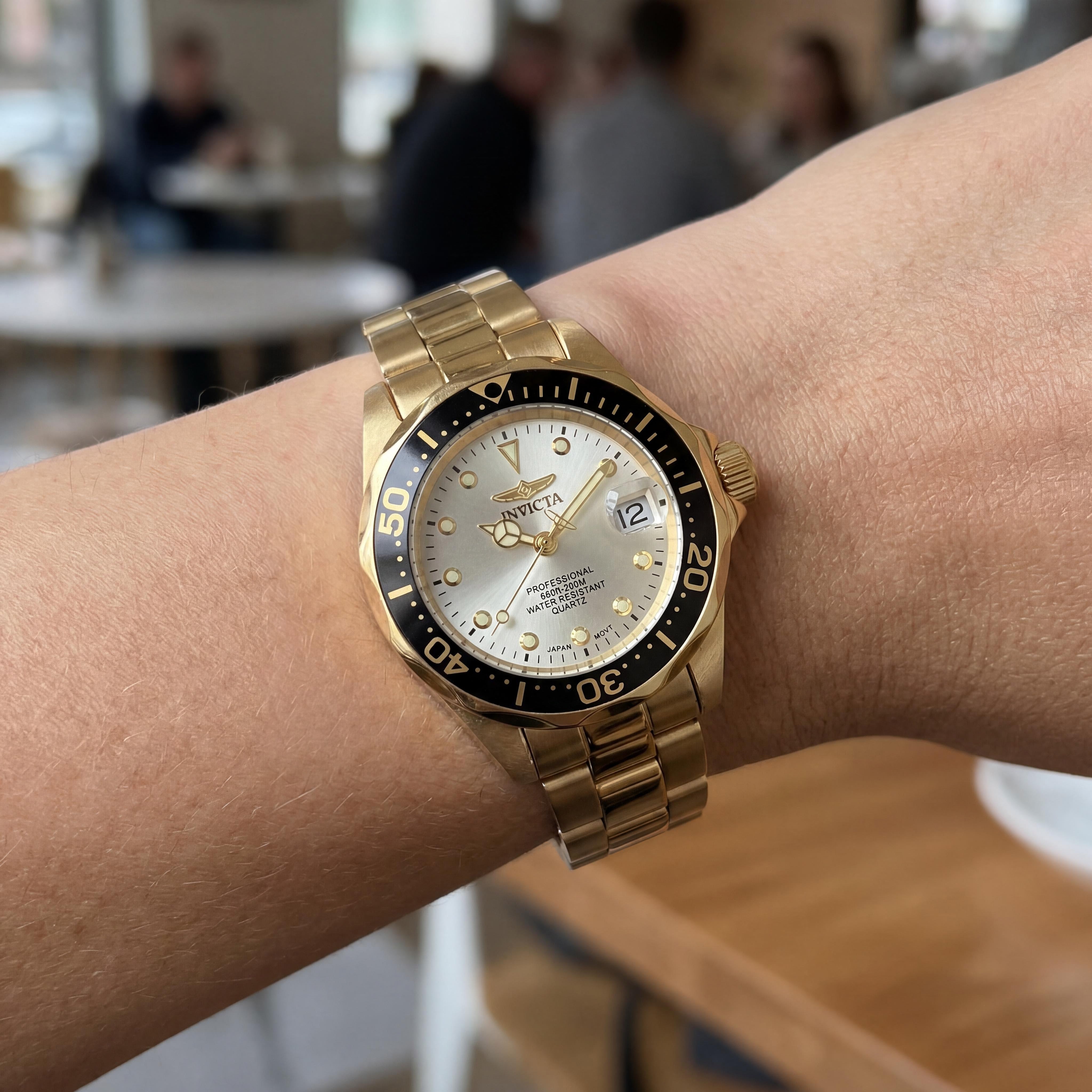 Invicta Pro Diver 17038 Women's Gold-Tone Stainless Steel Bracelet Watch 24.5mm, Photo 4