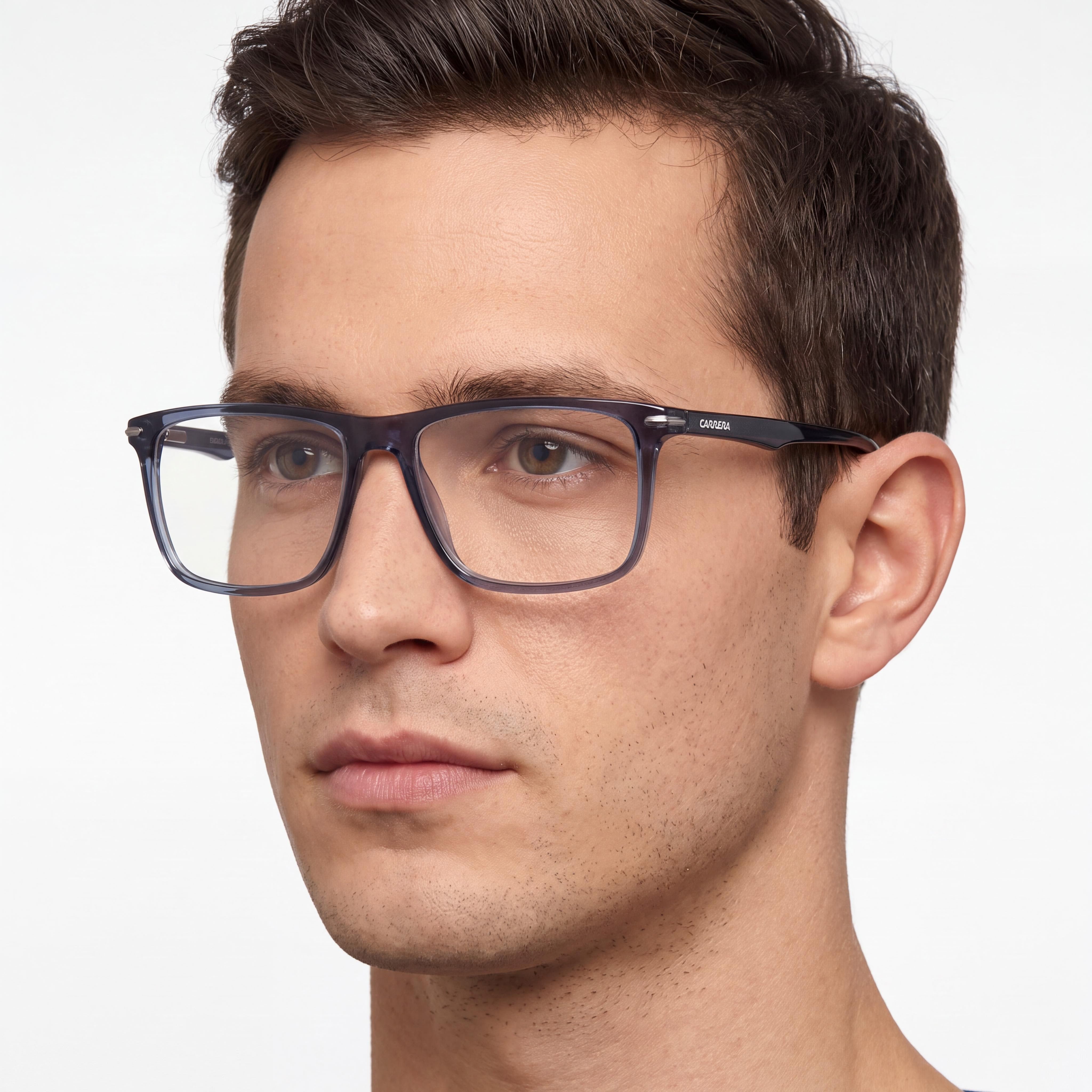 Gafas unisex Carrera Carrera 286 con montura de plástico azul transparente y lentes de policarbonato azul de 57 mm, Photo 4