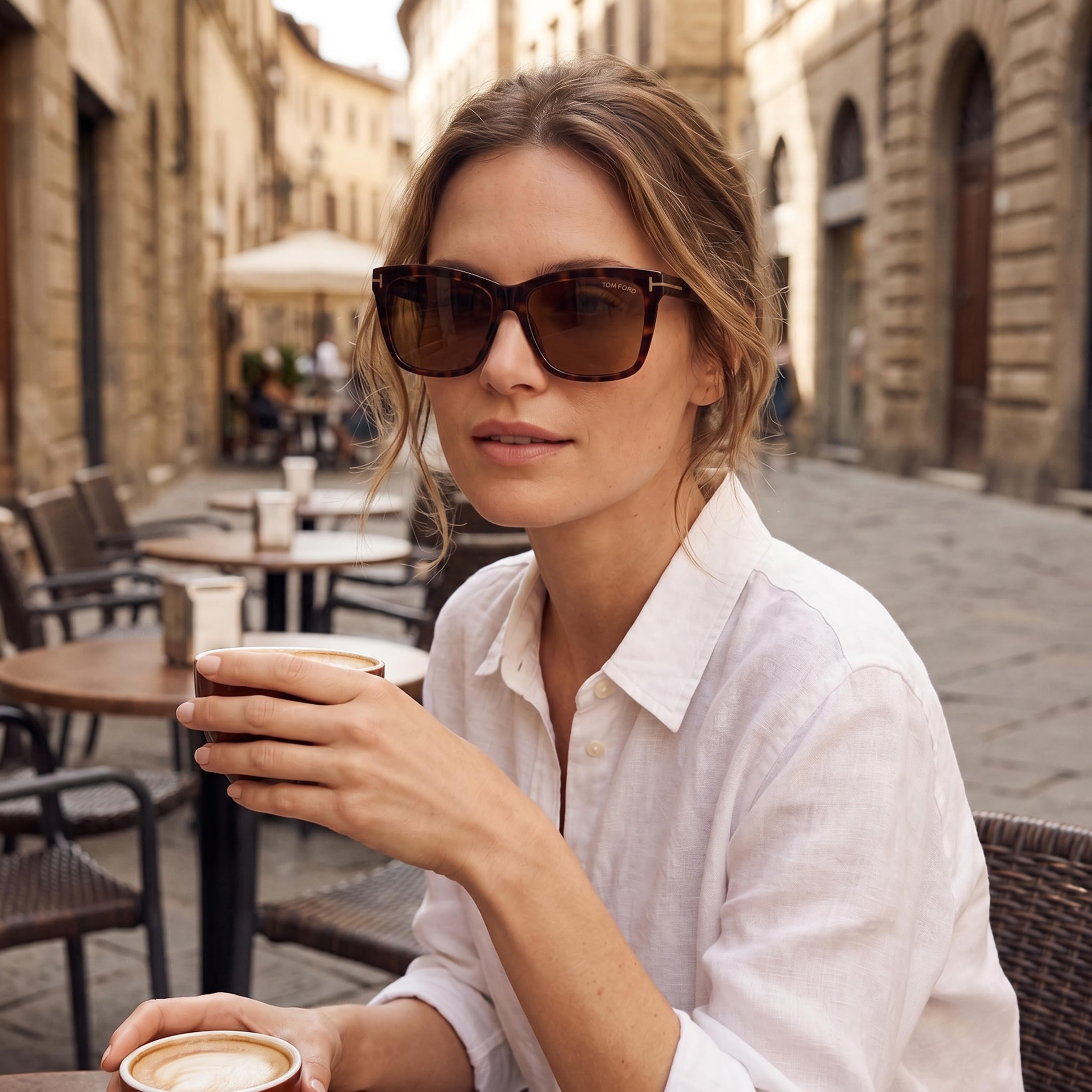 Tom Ford FT6069-B Classic Unisex Blue Filter Plastic Frame Non- Black Lens Dark Havana 54mm Eyewear, Photo 4