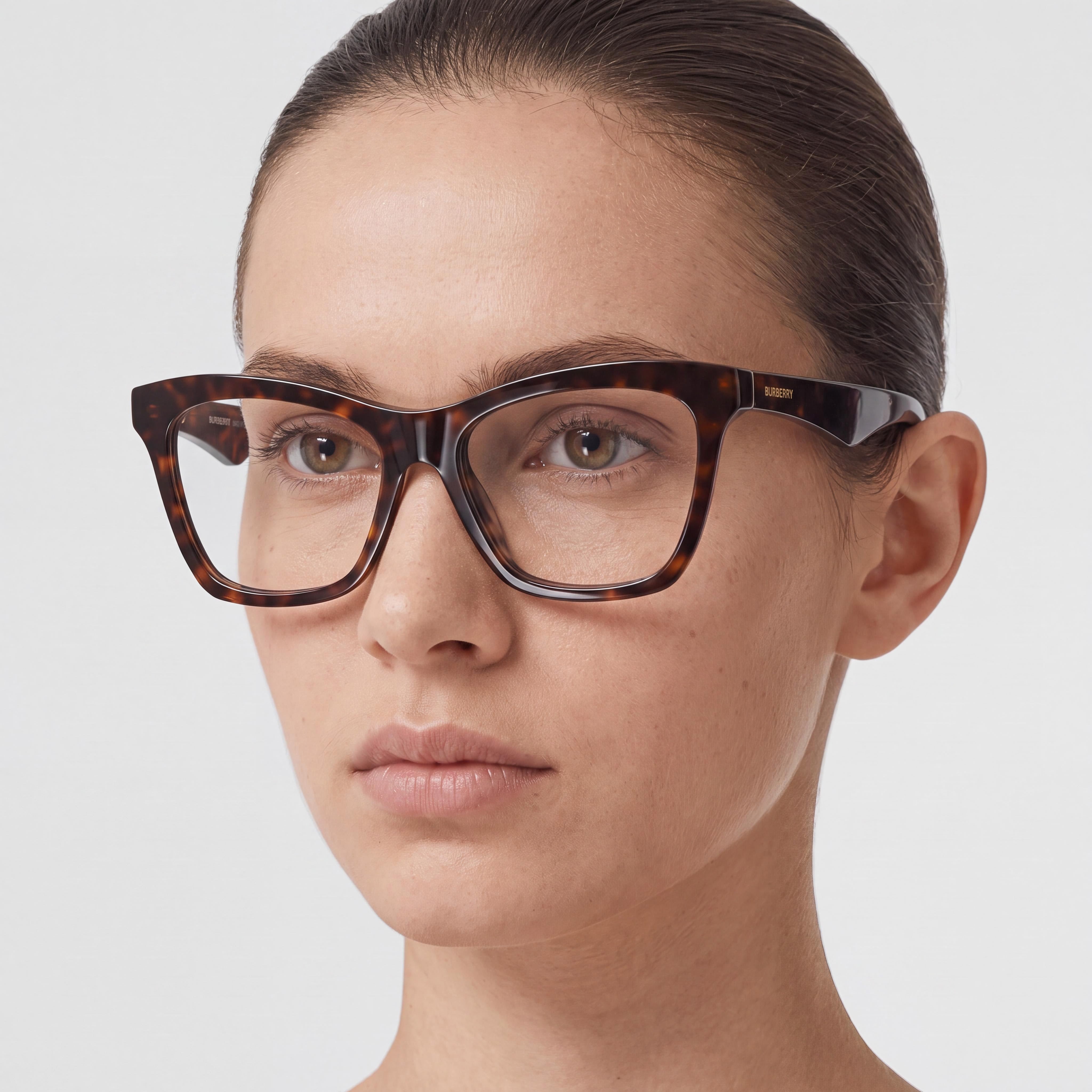 BURBERRY Women's Tortoise Optical Frames with Clear Demo Lenses, Lenses can be Replaced with Custom Prescription Lenses, Photo 4