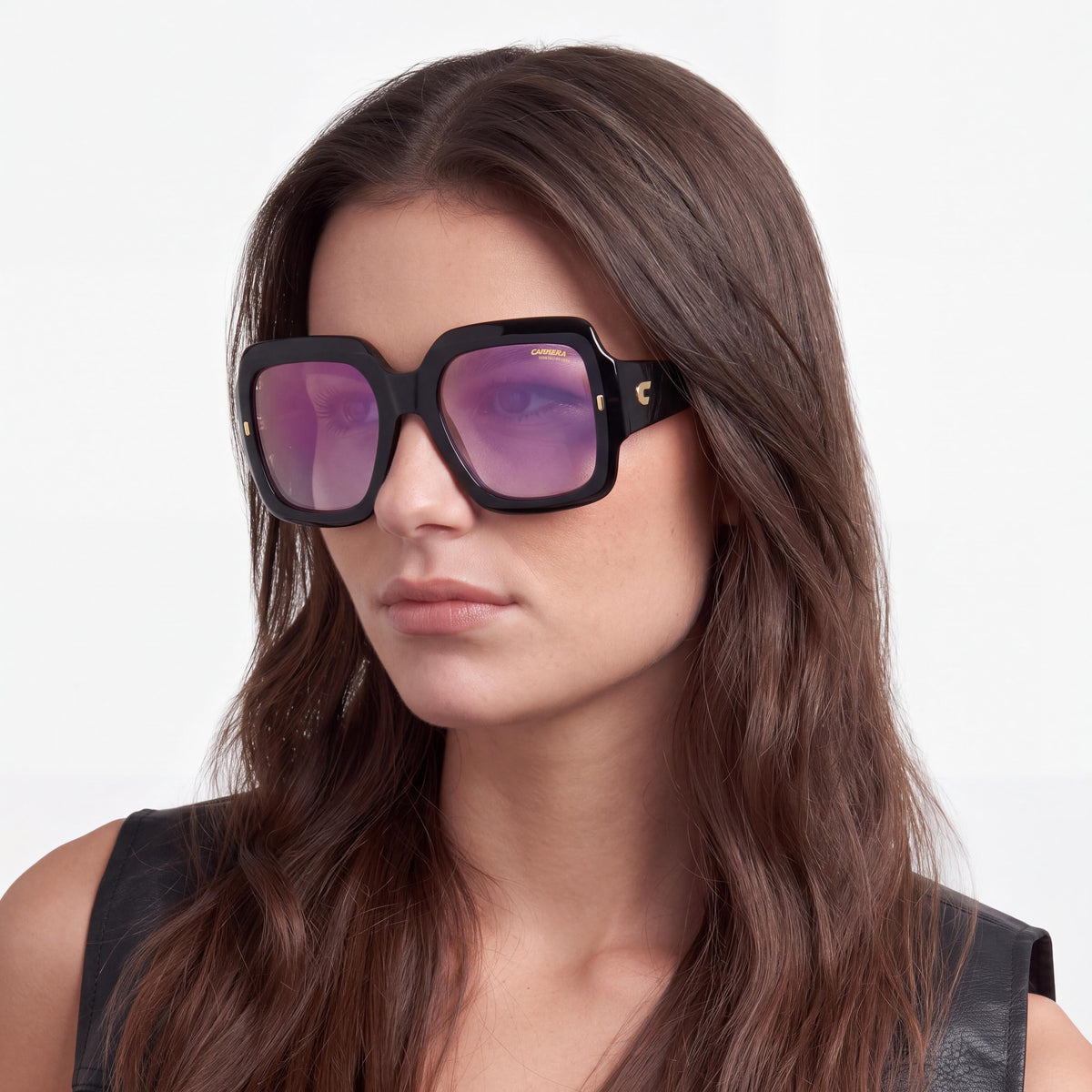 Gafas de sol Carrera 3004/S unisex de montura de plástico, negras, con efecto violeta multicapa, 54 mm, Photo 5