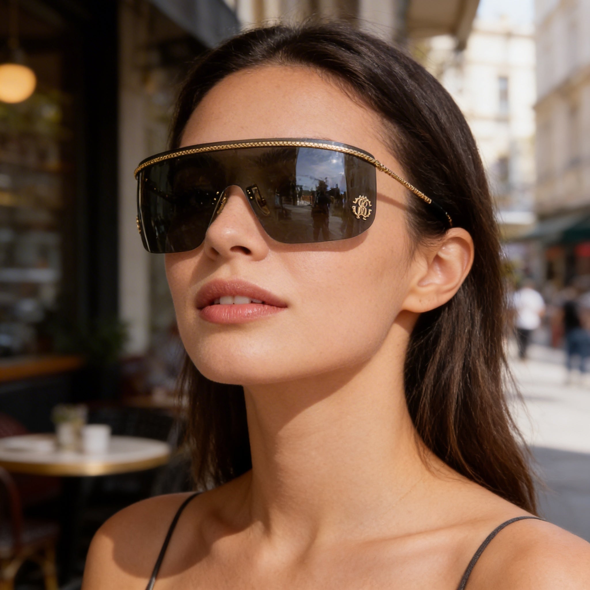 Roberto Cavalli Modern Women's Metal Shiny Rose Gold Sunglasses 99mm, Photo 5