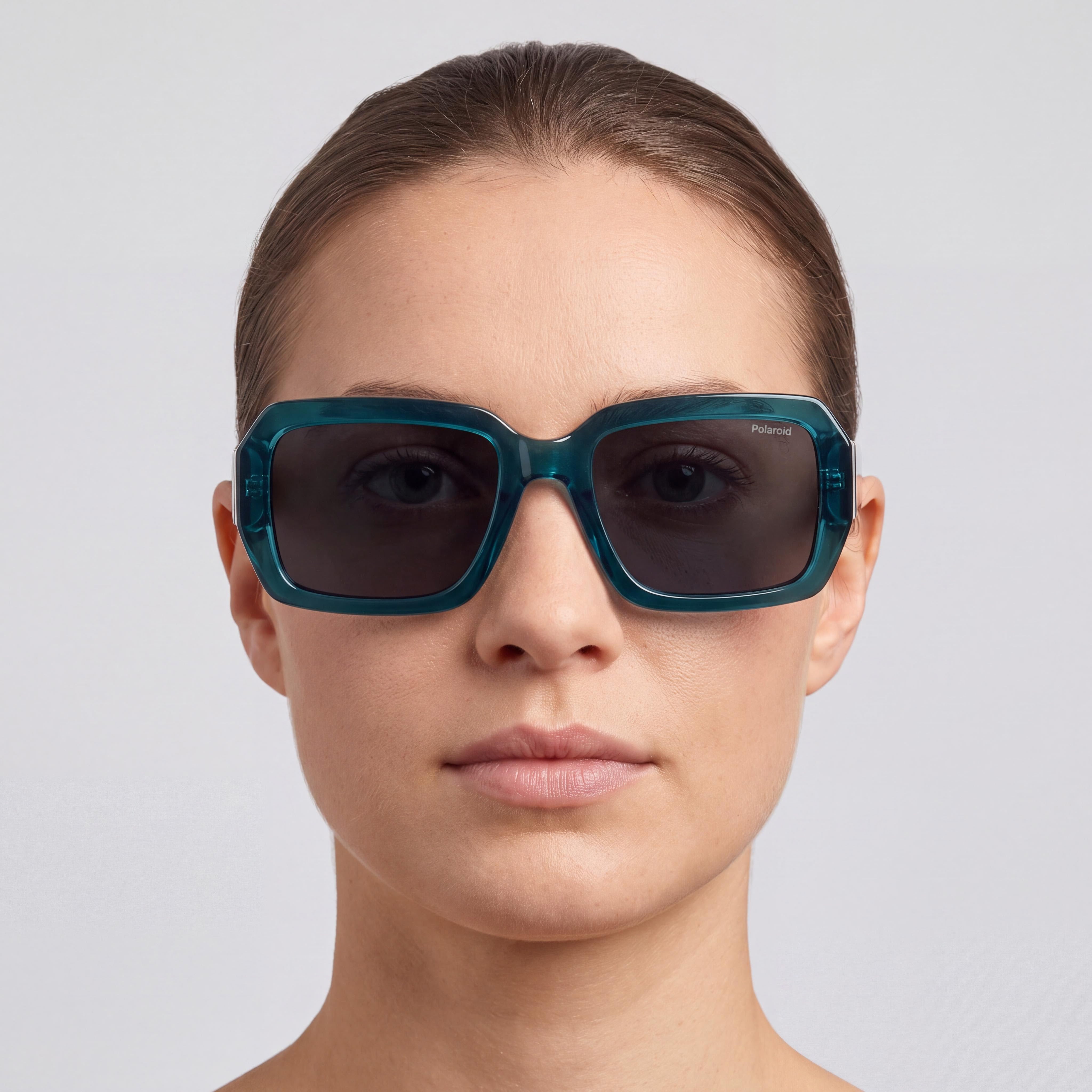 Polaroid Pld 6223/S/X Rectangular Women's Foglia Di Tè Polycarbonate Frame Polarized Sunglasses, Grey Lens, 54mm, Photo 4