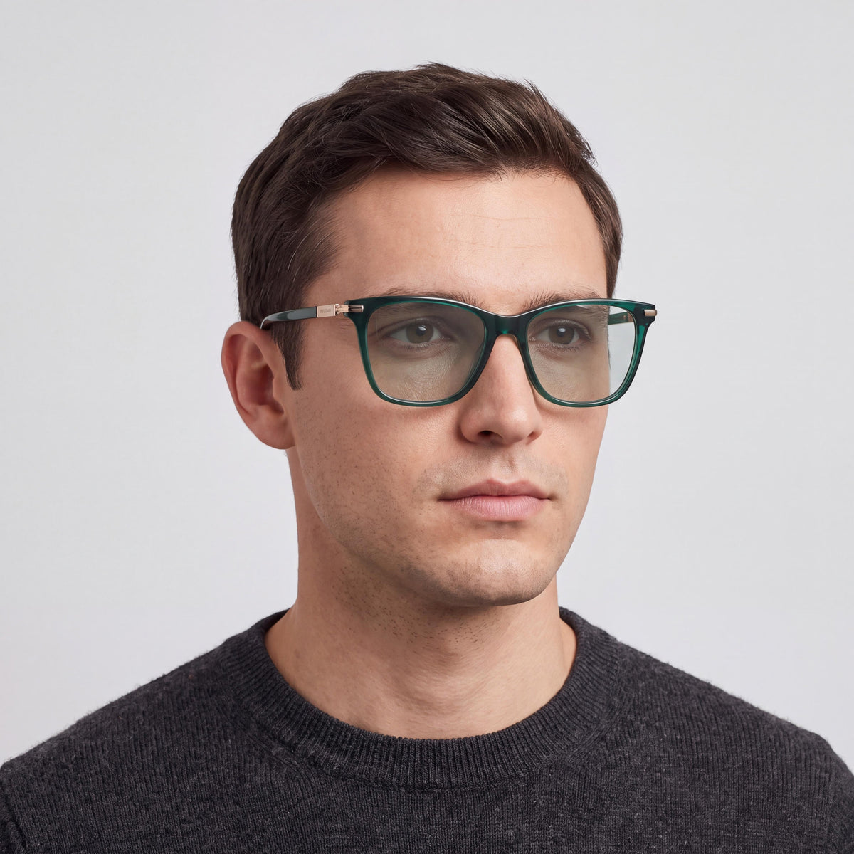 Ferragamo Sf3013 Men's Acetate Transparent Green Eyeglasses 53mm, Photo 5
