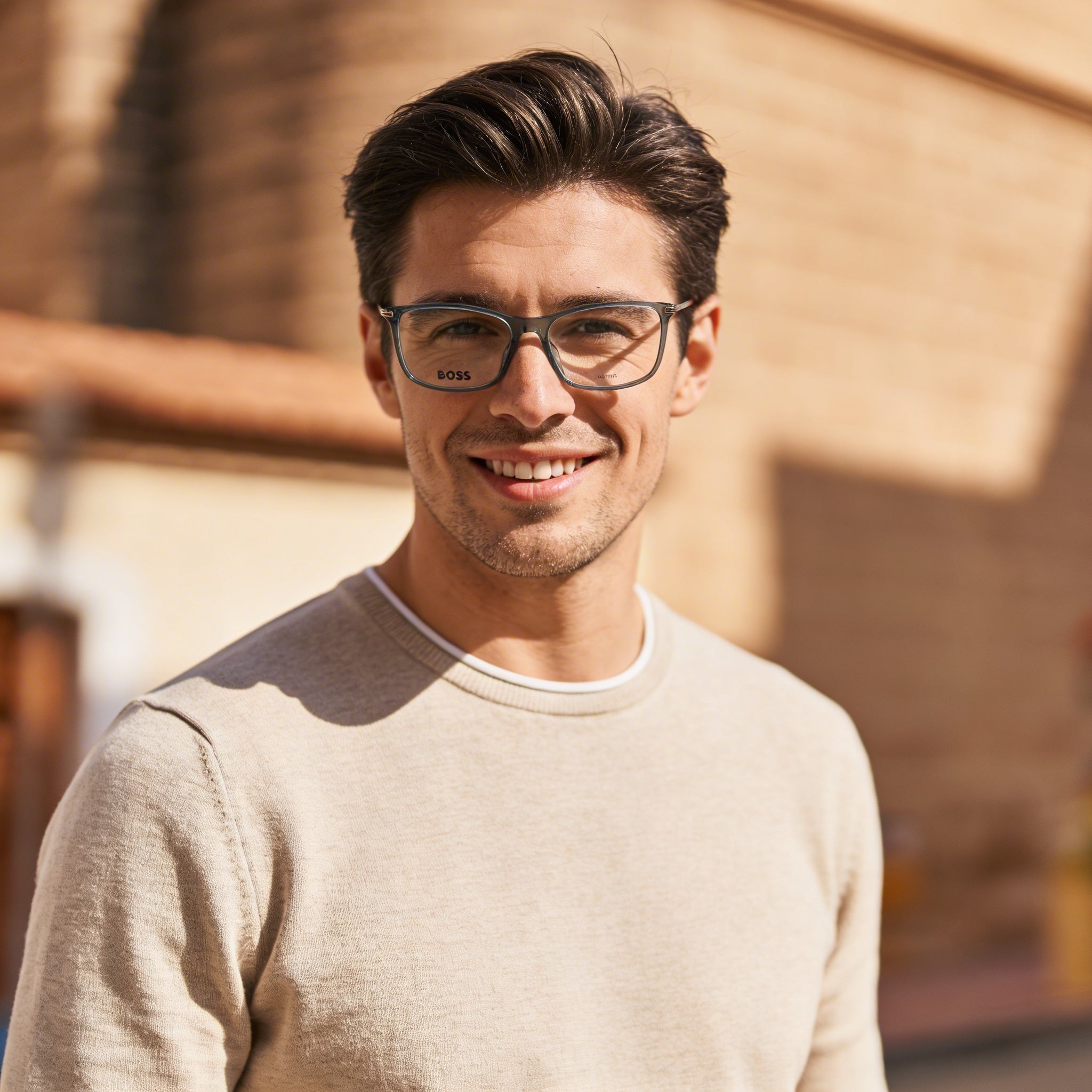 Gafas Hugo Boss Audio Systems Casual. Montura de acetato para hombre con lentes transparentes, 56-17-145, Photo 4