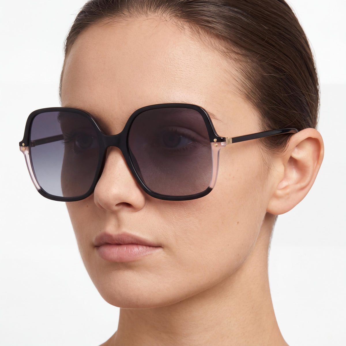 Carolina Herrera Clásicas para Mujer LIGERAS DE ACETATO Negro Rosa Gafas de Sol Protección UV No Polarizadas GRIS OSCURO DEGRADADO 56mm, Photo 4