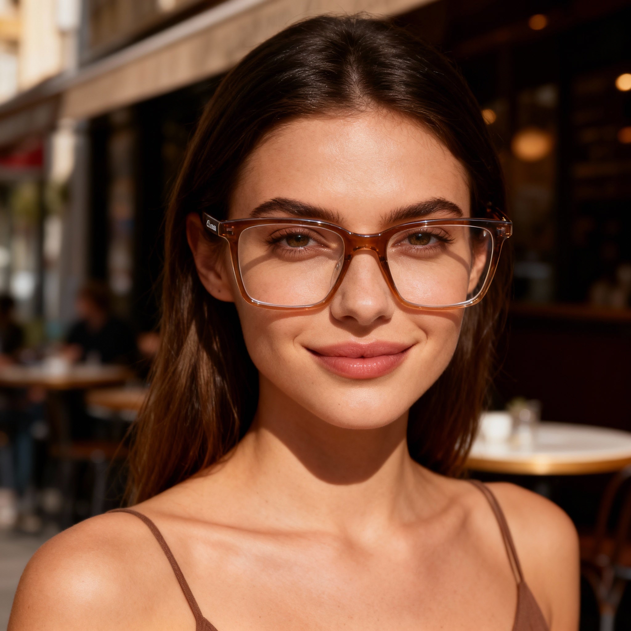 Calvin Klein CK23514 Unisex Metal Frame Polarized Lenses Sunglasses in Taupe, 53mm Lens Width, Photo 5