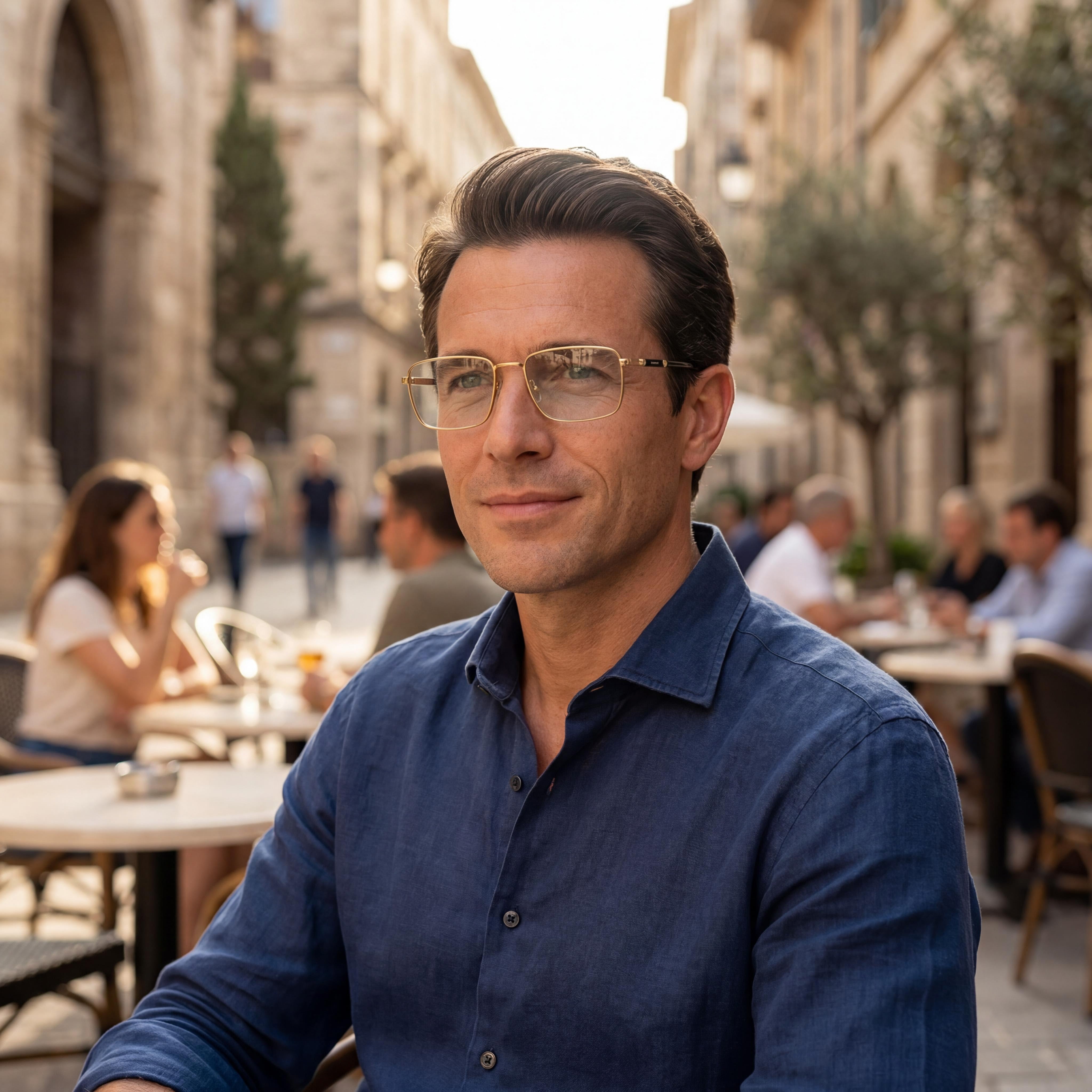 Chopard VCHL48 Men's Modern Metal Eyeglasses Glossy Black With Coloured Parts 56-18-145, Photo 6